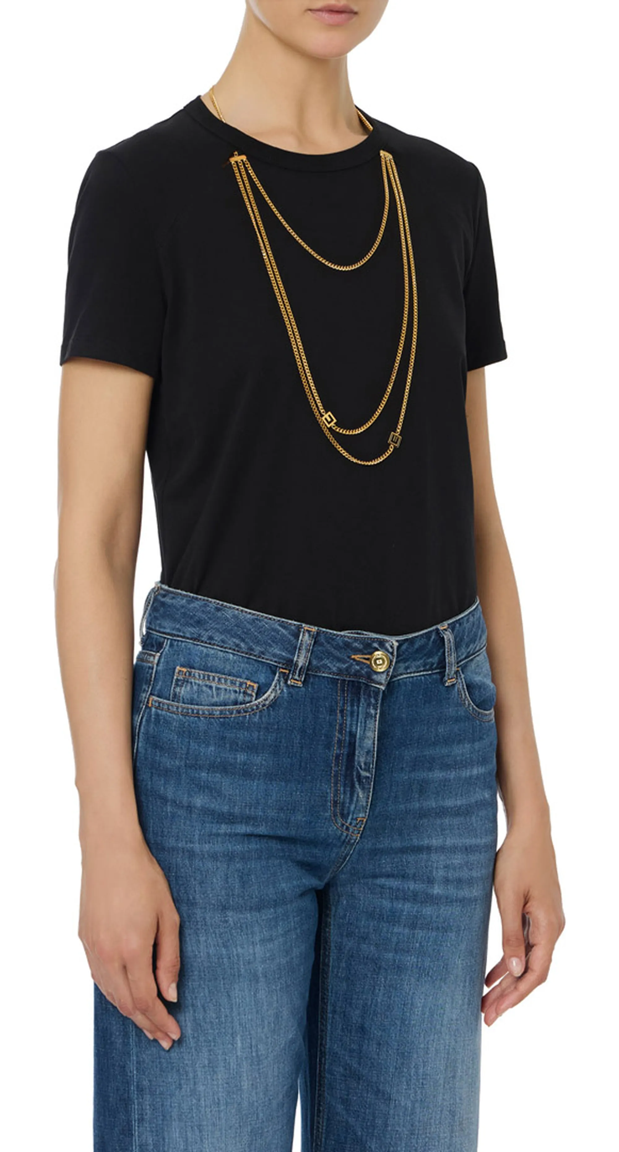 Elisabetta Franchi B'Jersey T-Shirt With Jewel Accessory' Ma00956E2 153641