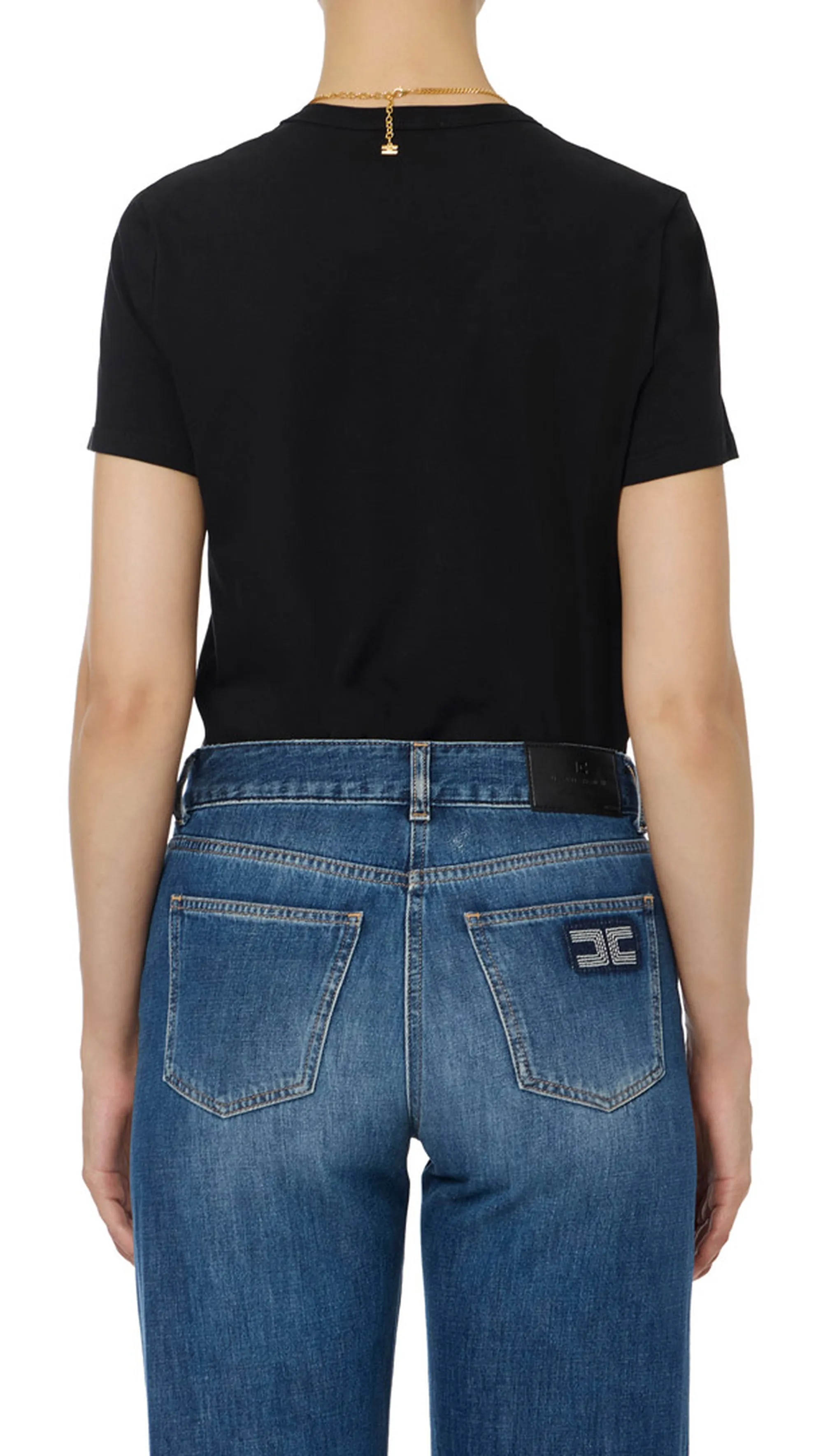 Elisabetta Franchi B'Jersey T-Shirt With Jewel Accessory' Ma00956E2 153642
