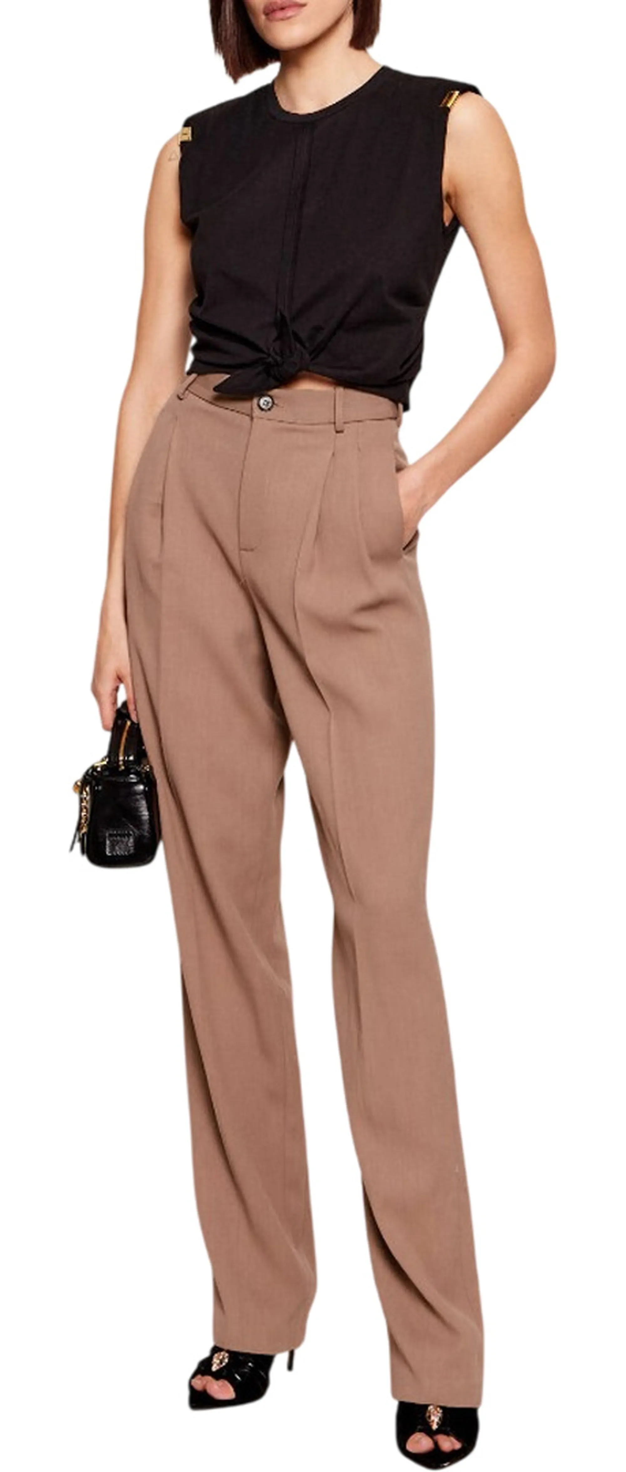 Elisabetta Franchi T-Shirt In Jersey Con Nodo Nero Ma01161E2 178137