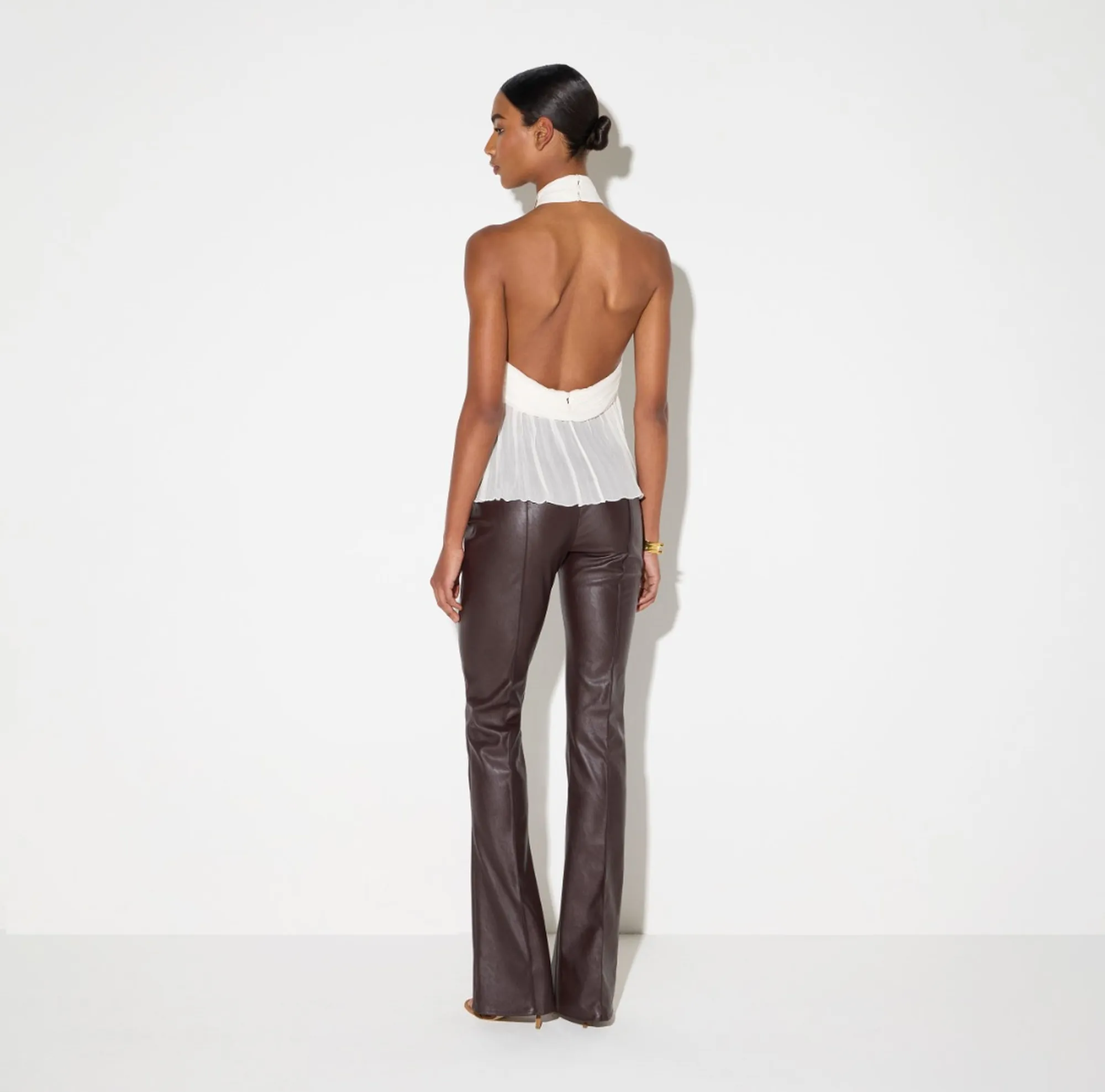 Elisabetta Franchi B'Creponne Top With Jewel Logo' Ivory To08867E2 193191
