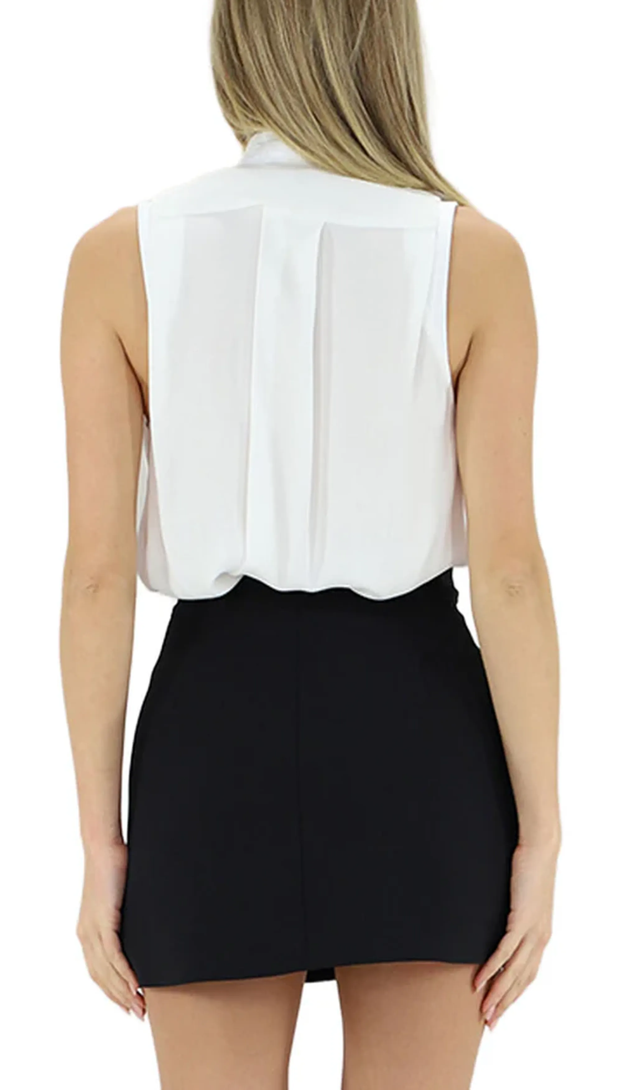 Elisabetta Franchi Top In Georgette Di Viscosa Avorio Ca13461E2 172372