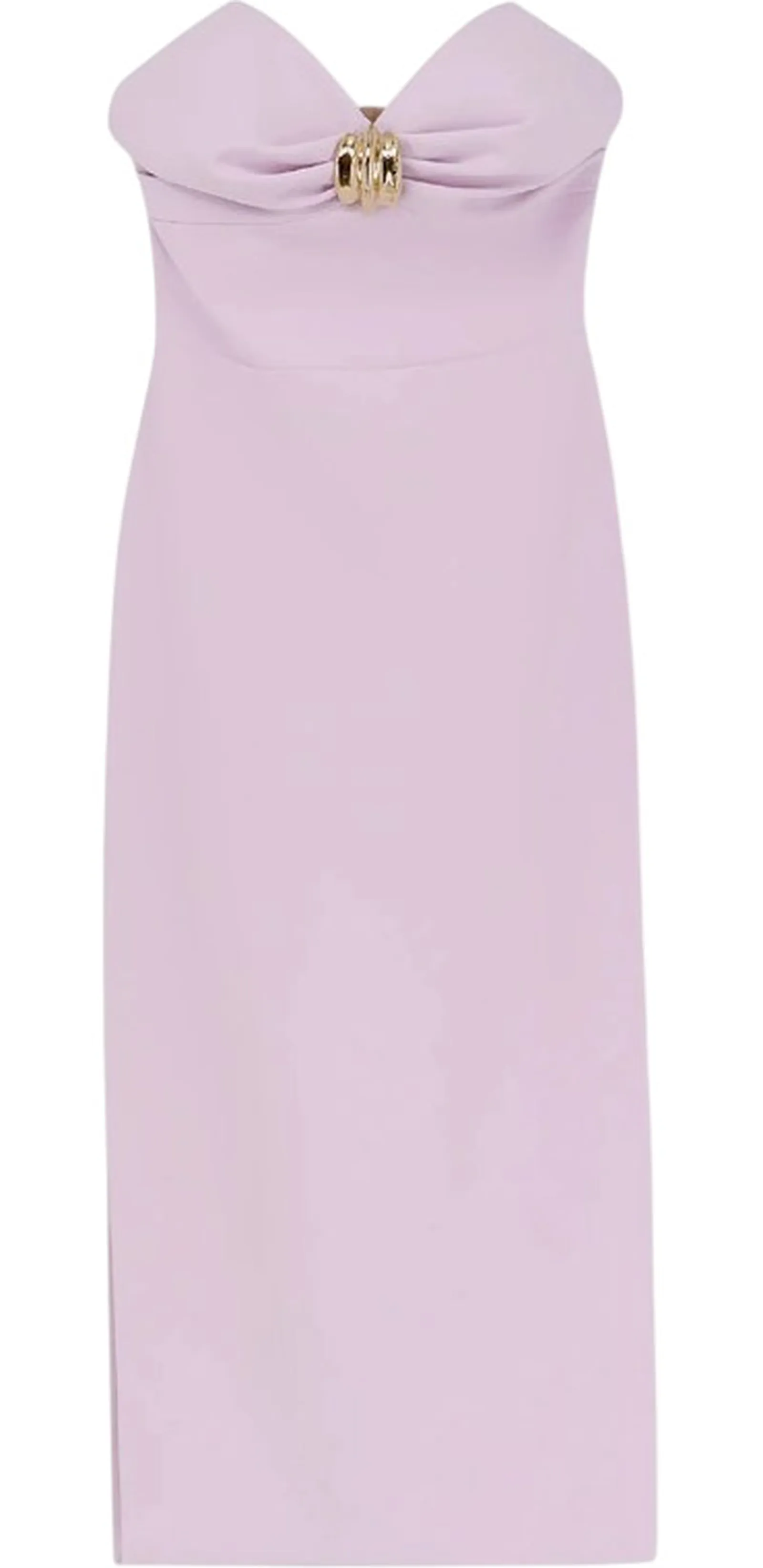 Elisabetta Franchi Tubino In Crepe Fluido Con Macro Fiocco Quarzo Ab76951E2 140100
