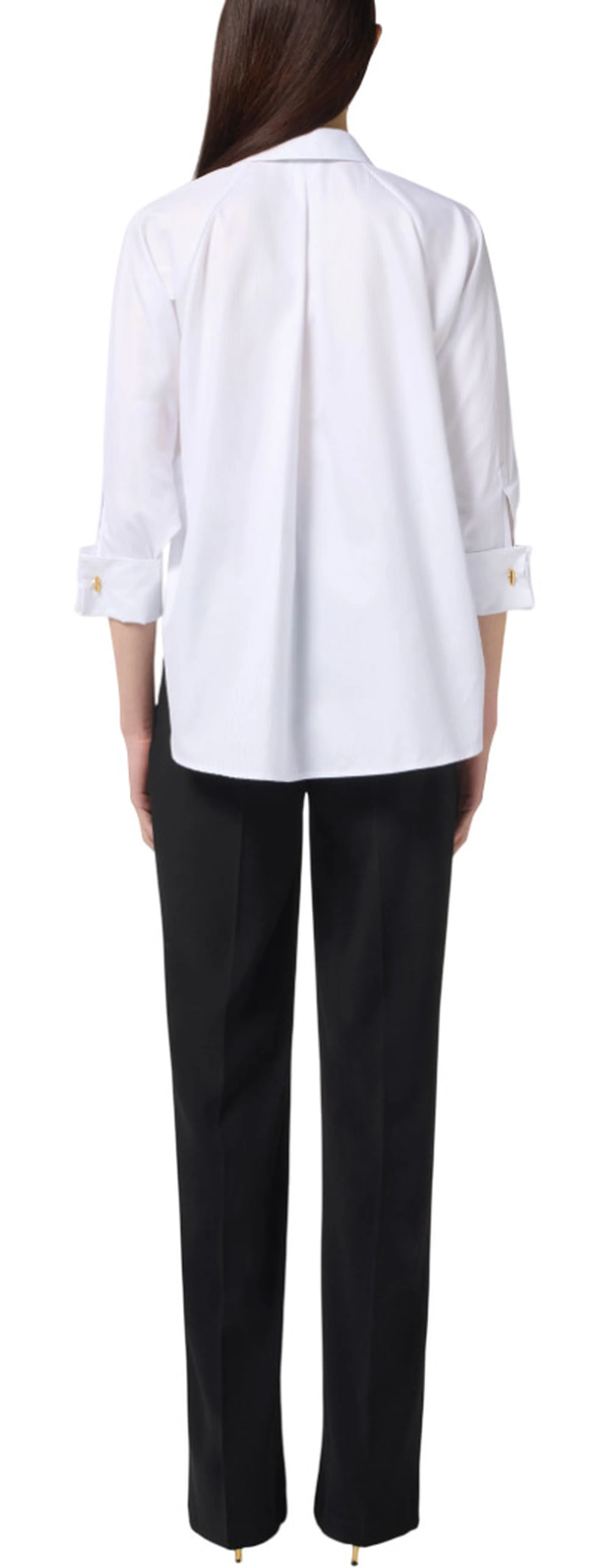 Elisabetta Franchi Tuta In Popeline E Crepe Leggero Tu05656E2 153492
