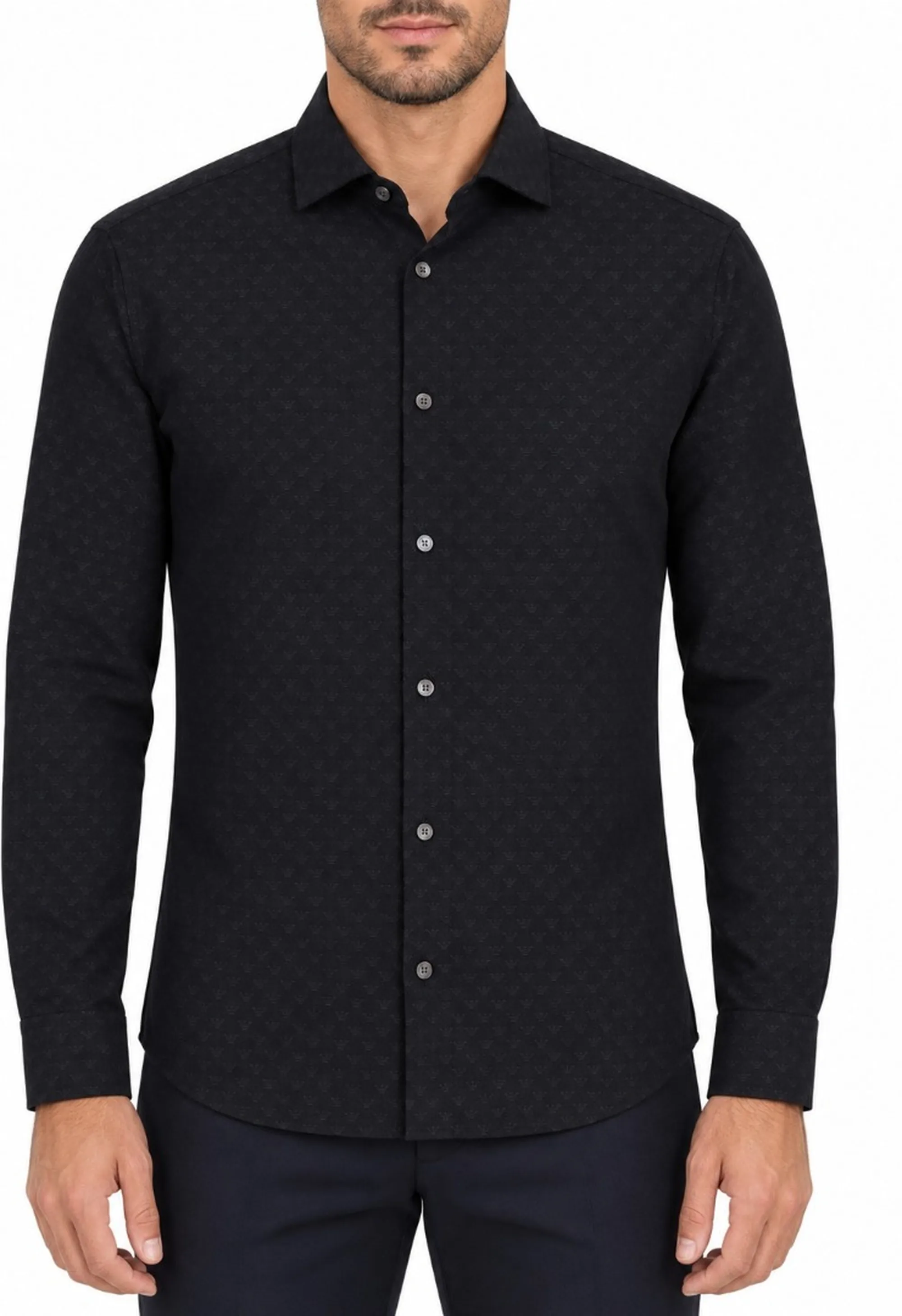 Emporio Armani B'Shirt With All-Over Eagle' Blu 6K1Cd41Nzxz 189433