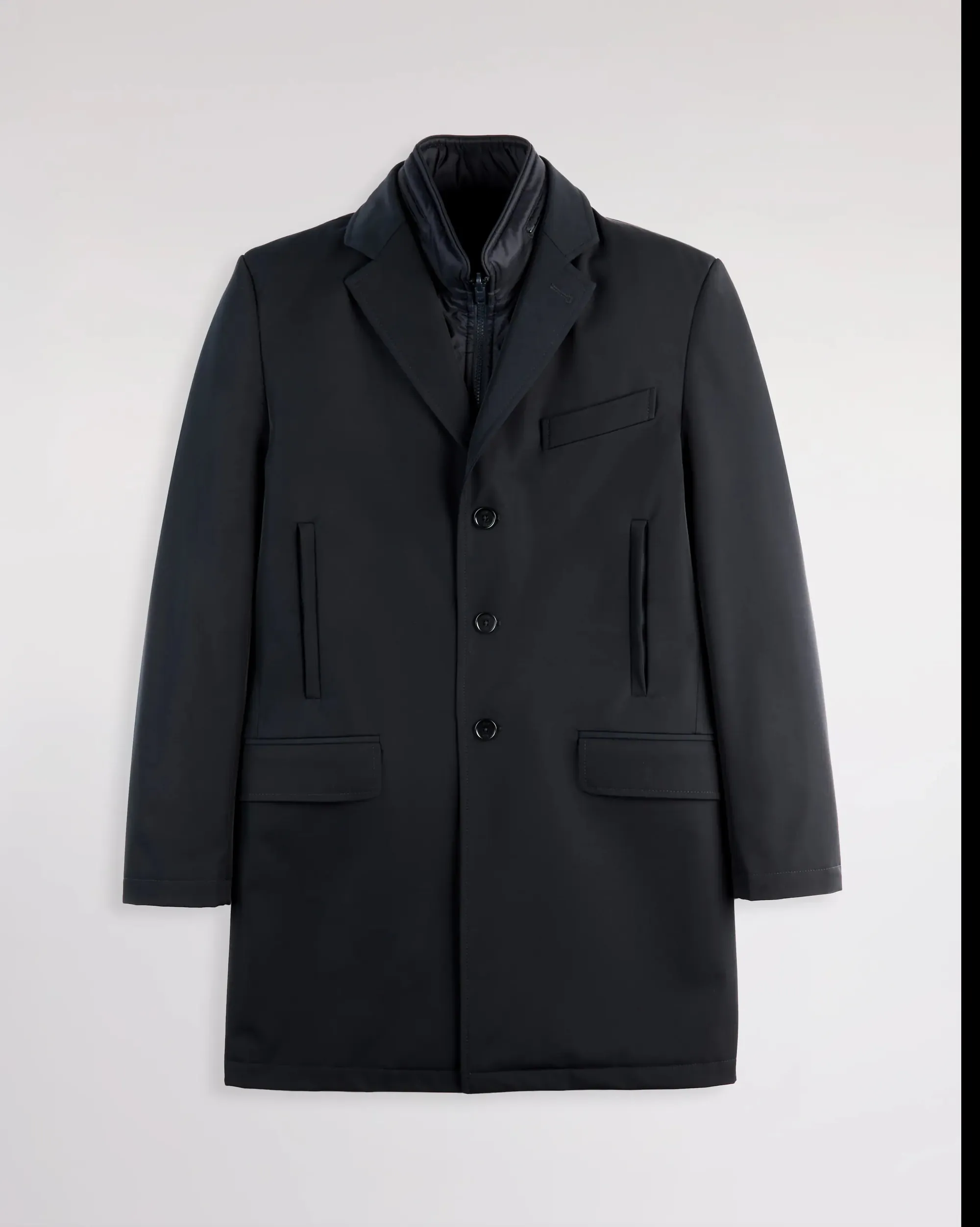 Fay B'Double Coat In Stretch Gabardine' Blu Nam5351168Stoau807 157356