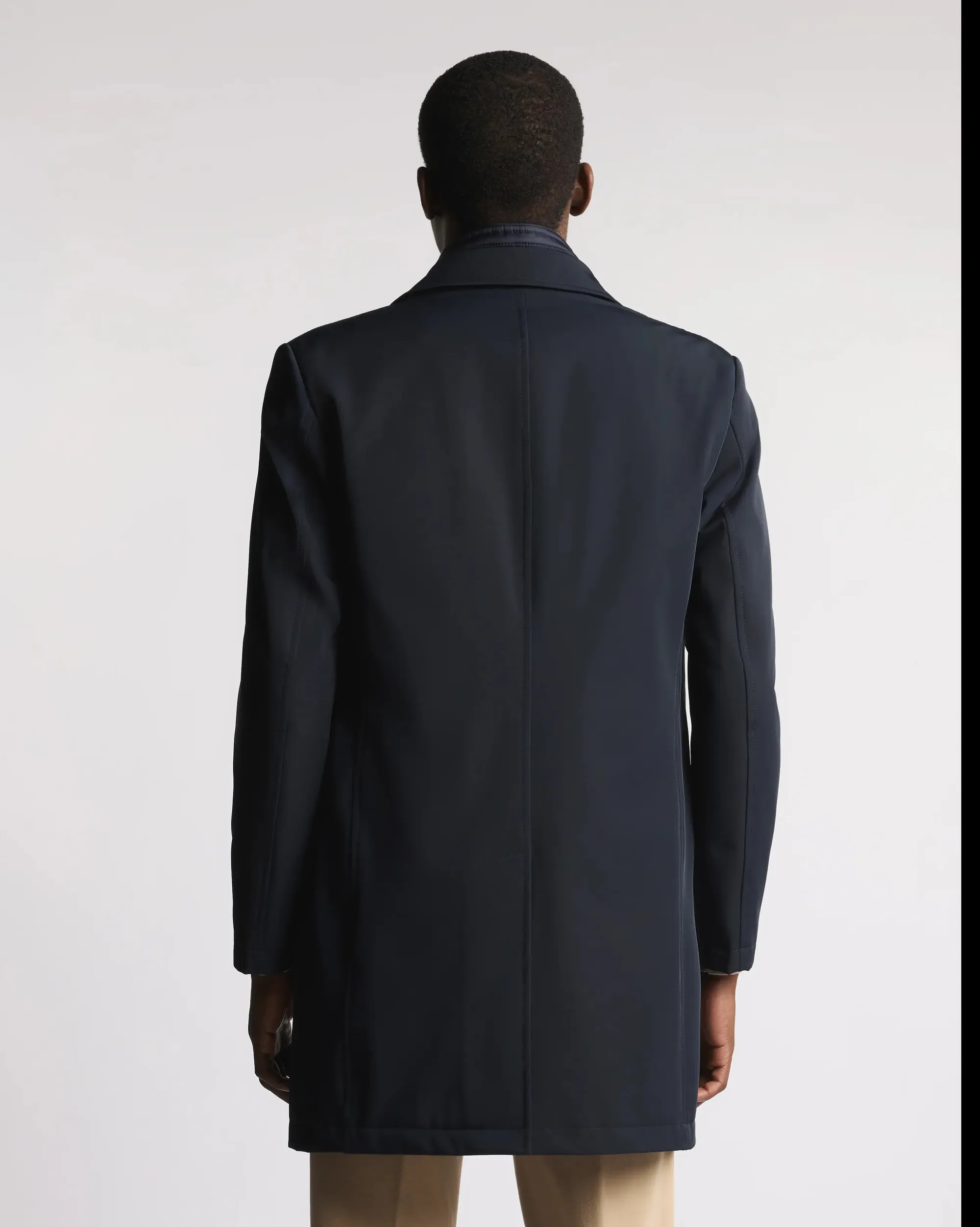 Fay B'Double Coat In Stretch Gabardine' Blu Nam5351168Stoau807 157357