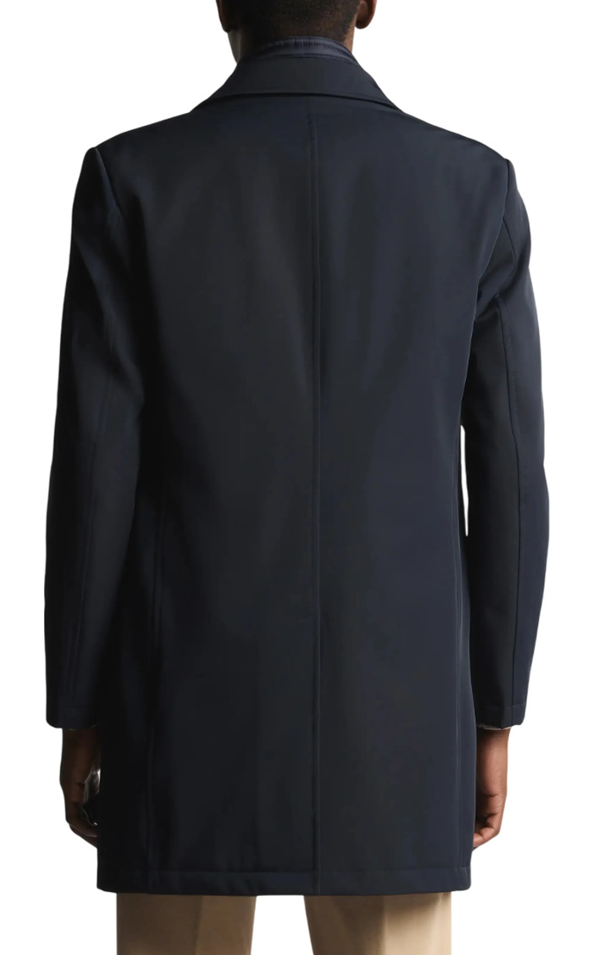 Fay Cappotto Double In Gabardine Stretch Blu Nam5351168Stoau807 158185