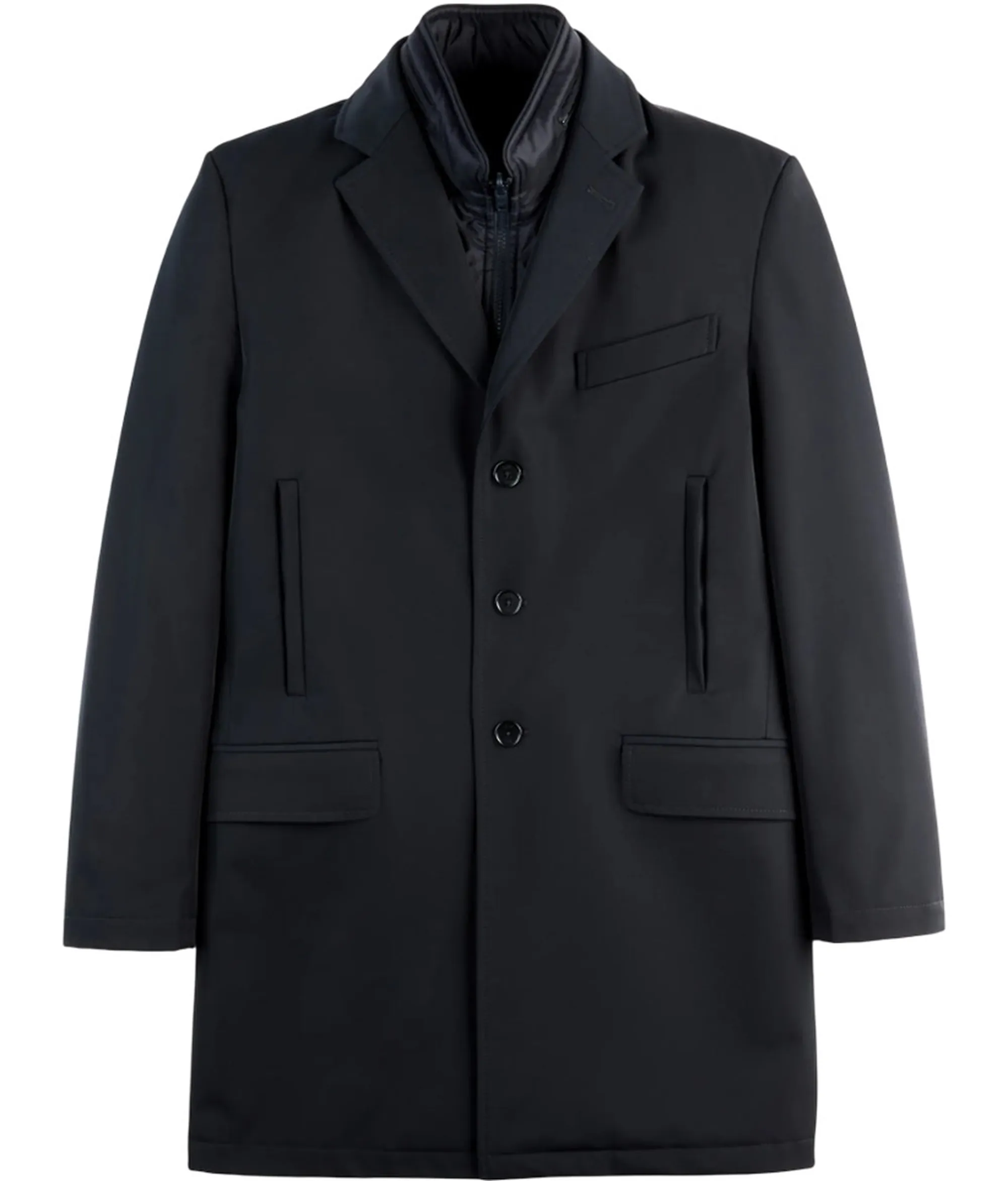 Fay Cappotto Double In Gabardine Stretch Blu Nam5351168Stoau807 158202