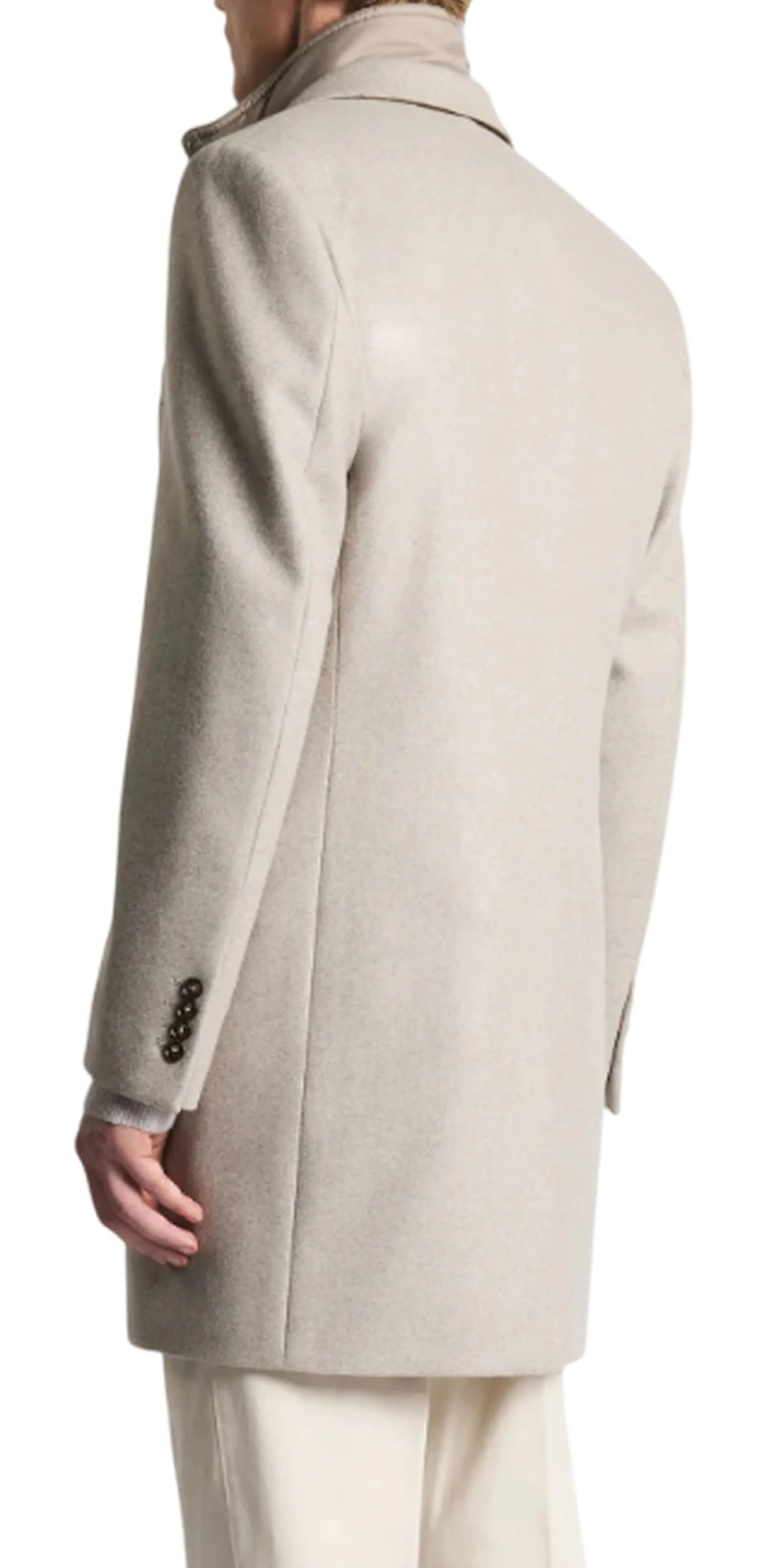 Fay B'Double Coat In Wool And Cashmere Cloth' Beige Nam53511390Gahc205 158163