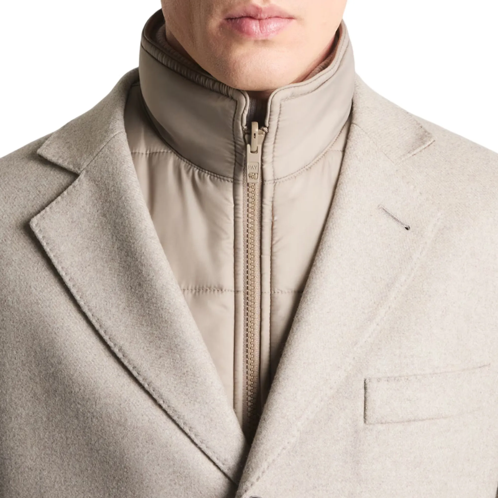 Fay B'Double Coat In Wool And Cashmere Cloth' Beige Nam53511390Gahc205 158166