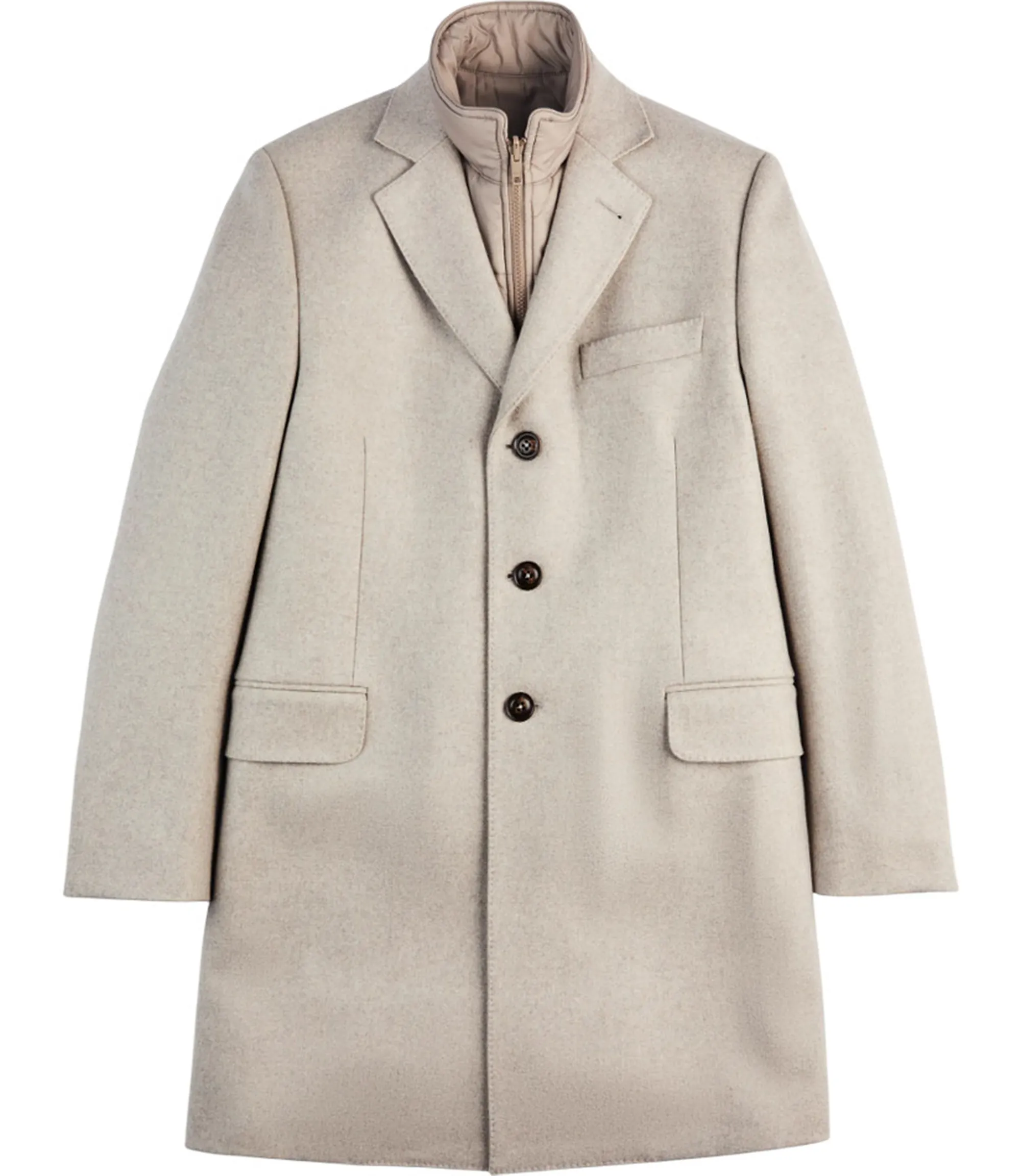Fay B'Double Coat In Wool And Cashmere Cloth' Beige Nam53511390Gahc205 158168