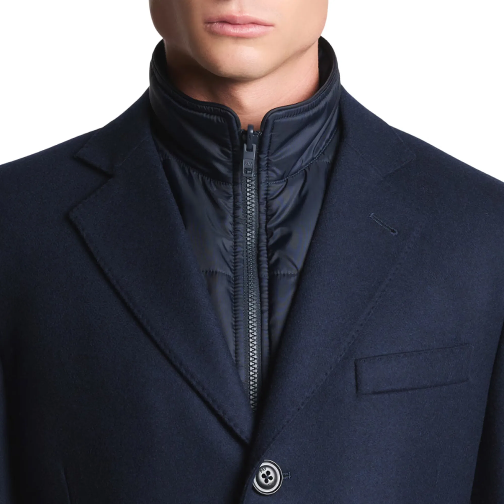 Fay B'Double Coat In Wool And Cashmere Cloth' Blu Nam53511390Gahu802 158174