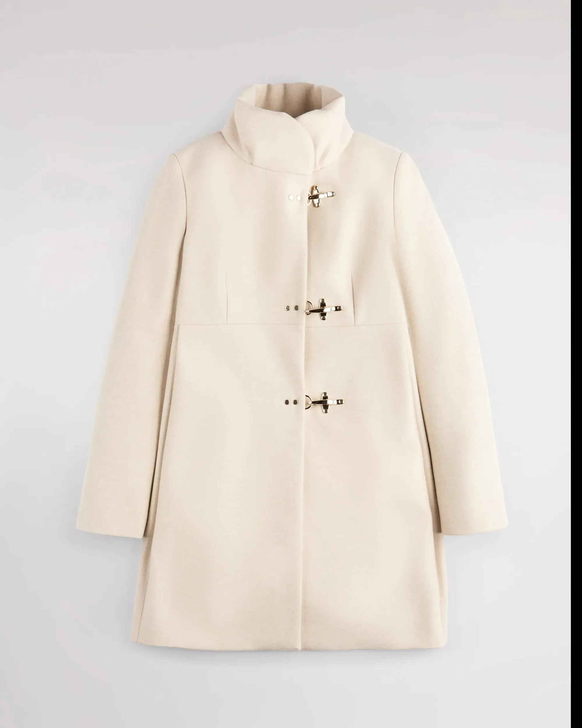Fay Cappotto Romantic In Panno Di Lana Melange Bianco Naw5051Y050Xmyc002 157344