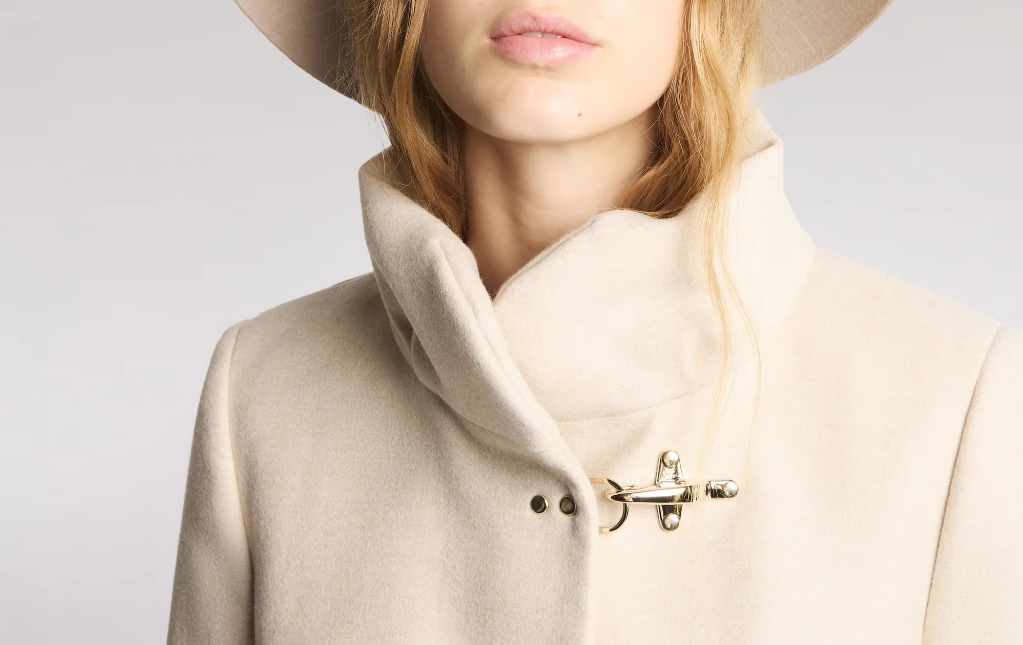 Fay Cappotto Romantic In Panno Di Lana Melange Bianco Naw5051Y050Xmyc002 157346