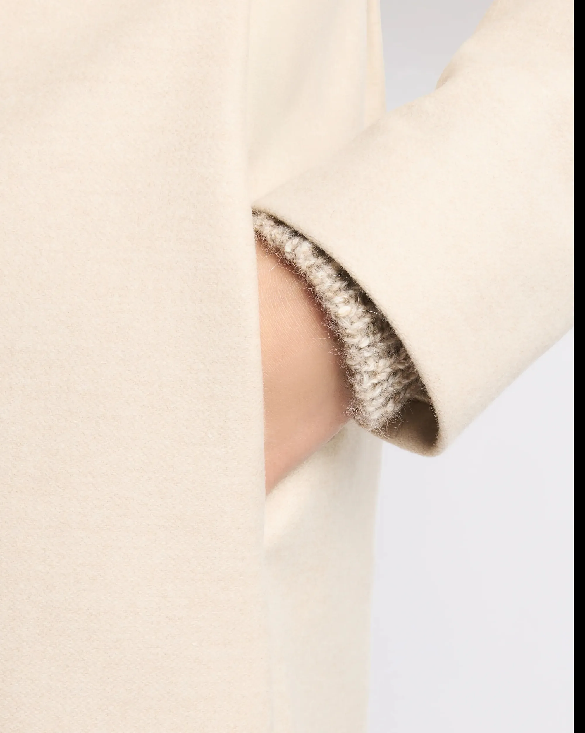 Fay Cappotto Romantic In Panno Di Lana Melange Bianco Naw5051Y050Xmyc002 157347