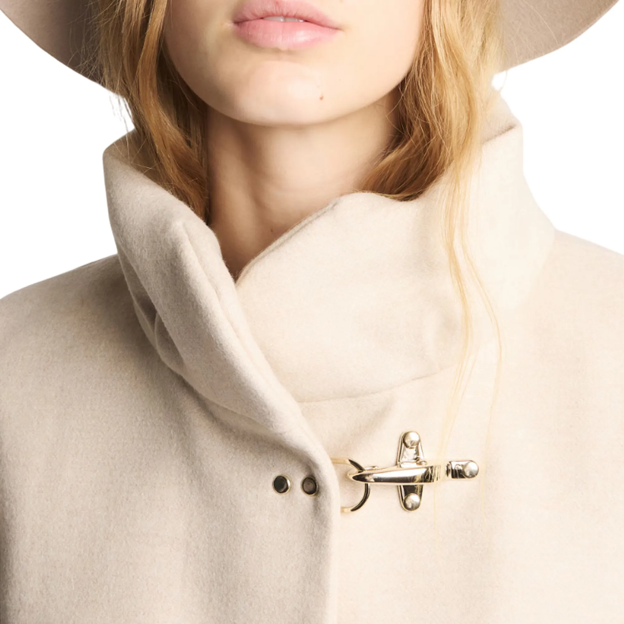 Fay B'Romantic Coat In Melange Wool Cloth' White Naw5051Y050Xmyc002 157529