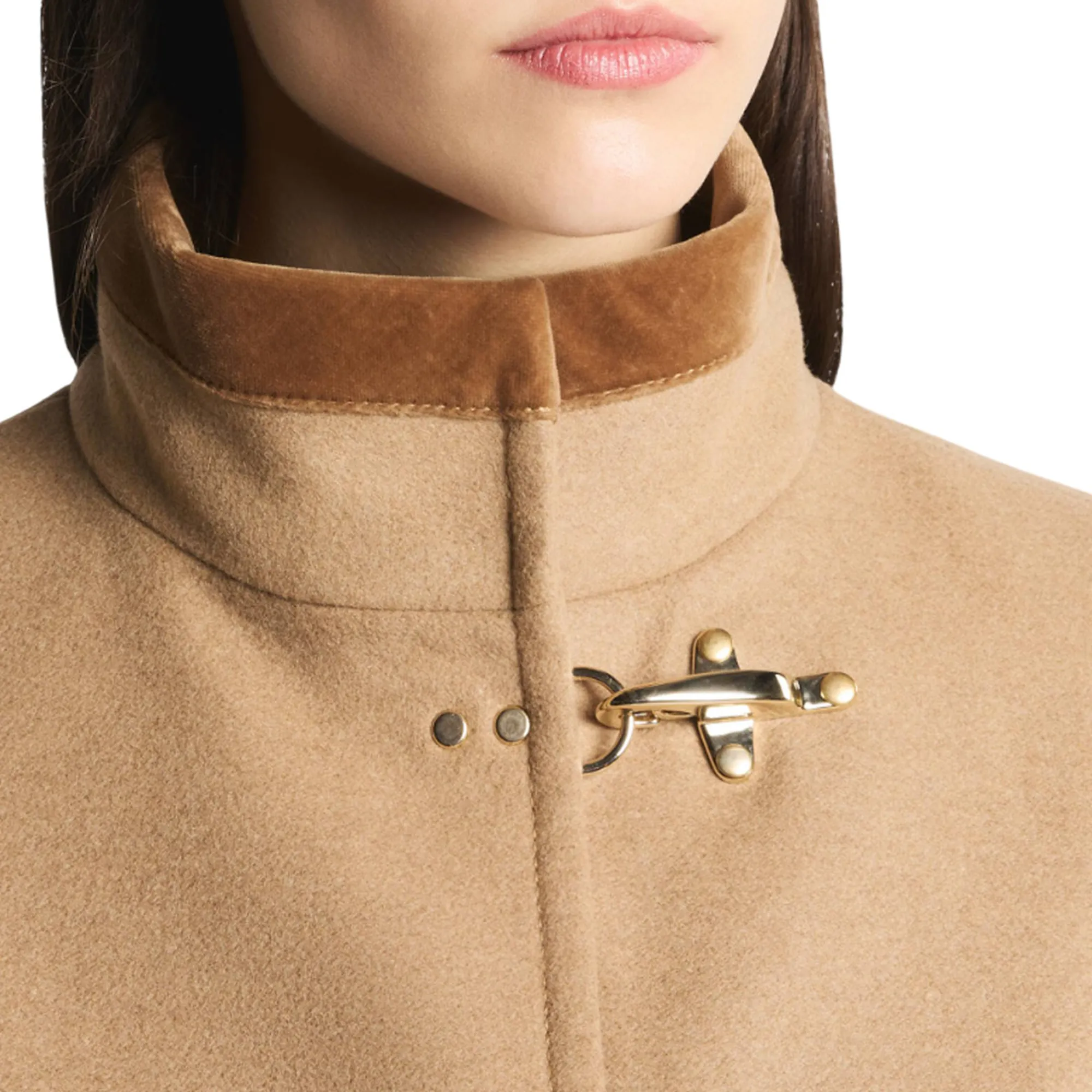 Fay B'Virginia Coat In Melange Wool Cloth' Beige Naw50514000Xmyc813 157471