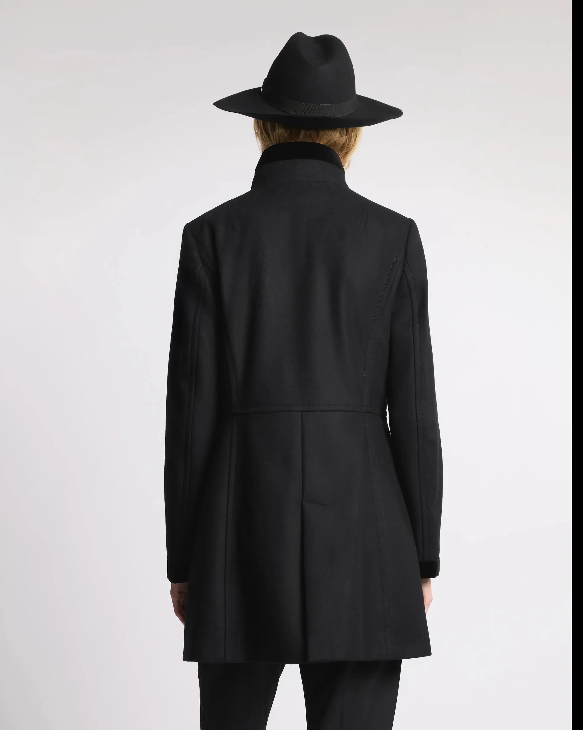 Fay Cappotto Virginia In Panno Di Lana Melange Nero Naw50514000Sglb999 157291