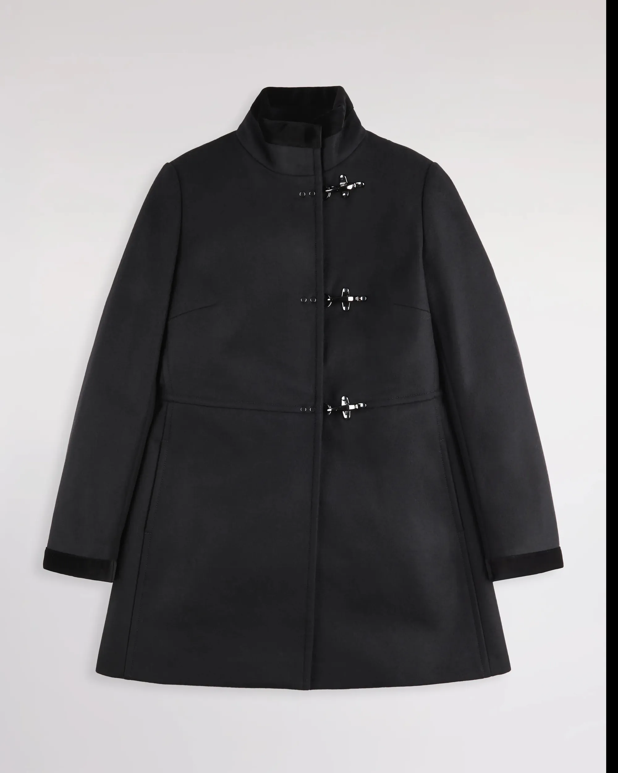 Fay Cappotto Virginia In Panno Di Lana Melange Nero Naw50514000Sglb999 157294