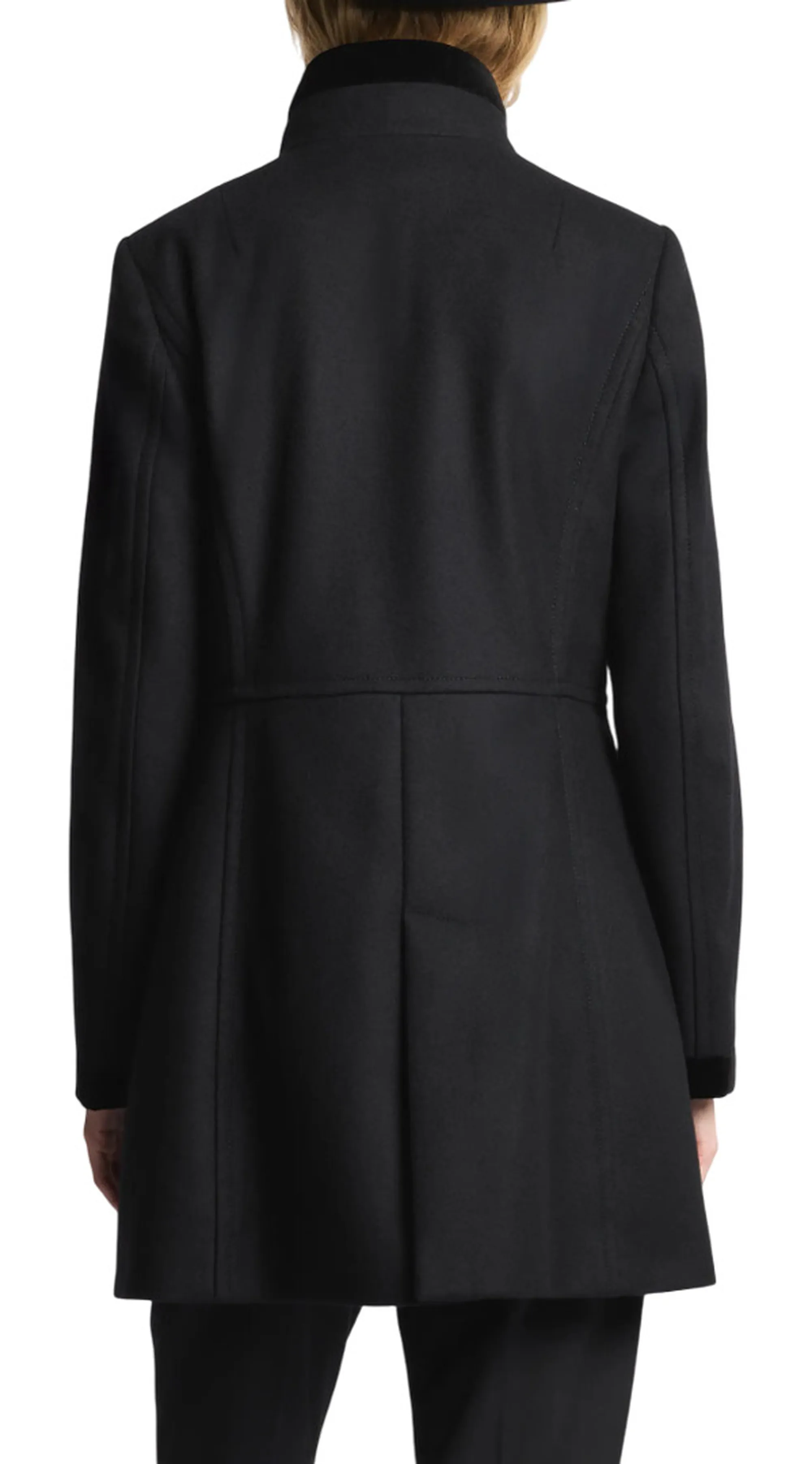 Fay B'Virginia Coat In Melange Wool Cloth' Black Naw50514000Sglb999 157454