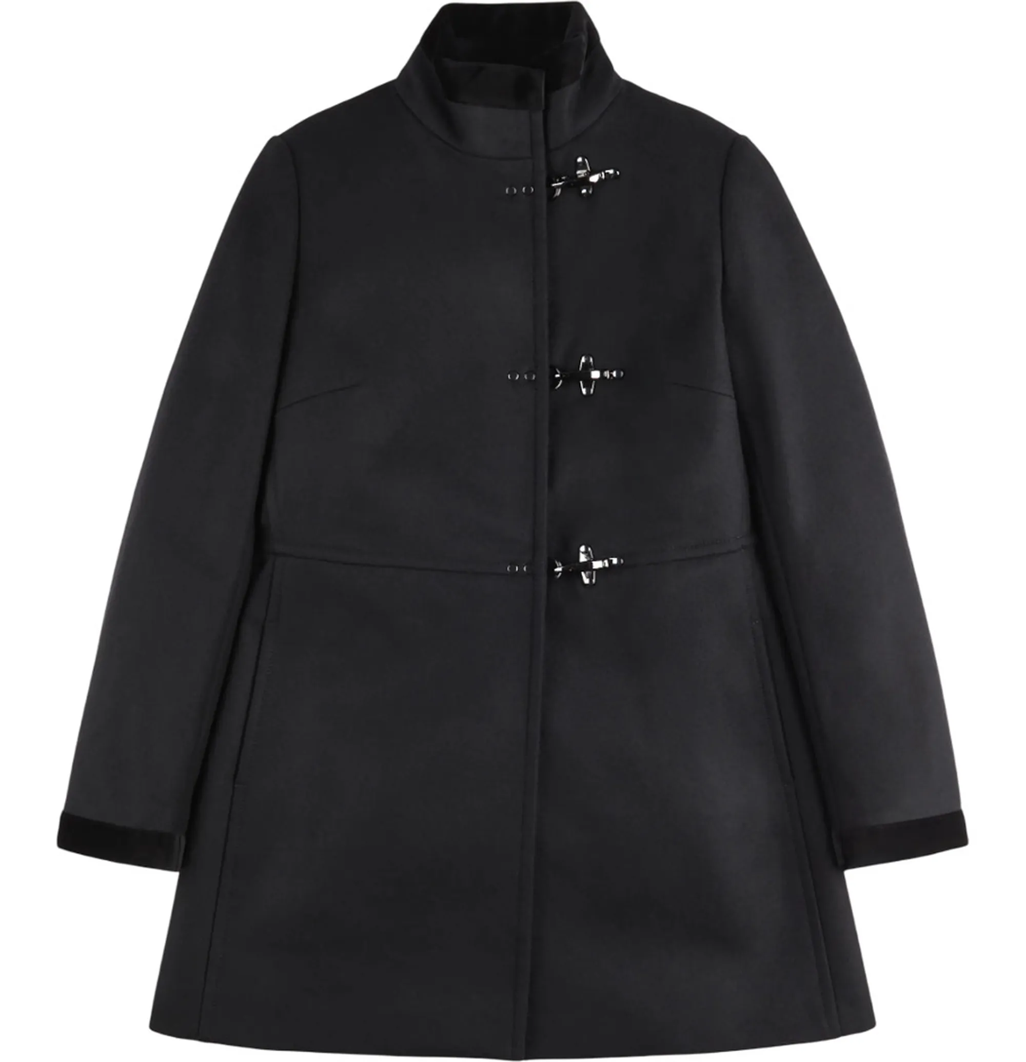 Fay B'Virginia Coat In Melange Wool Cloth' Black Naw50514000Sglb999 157465