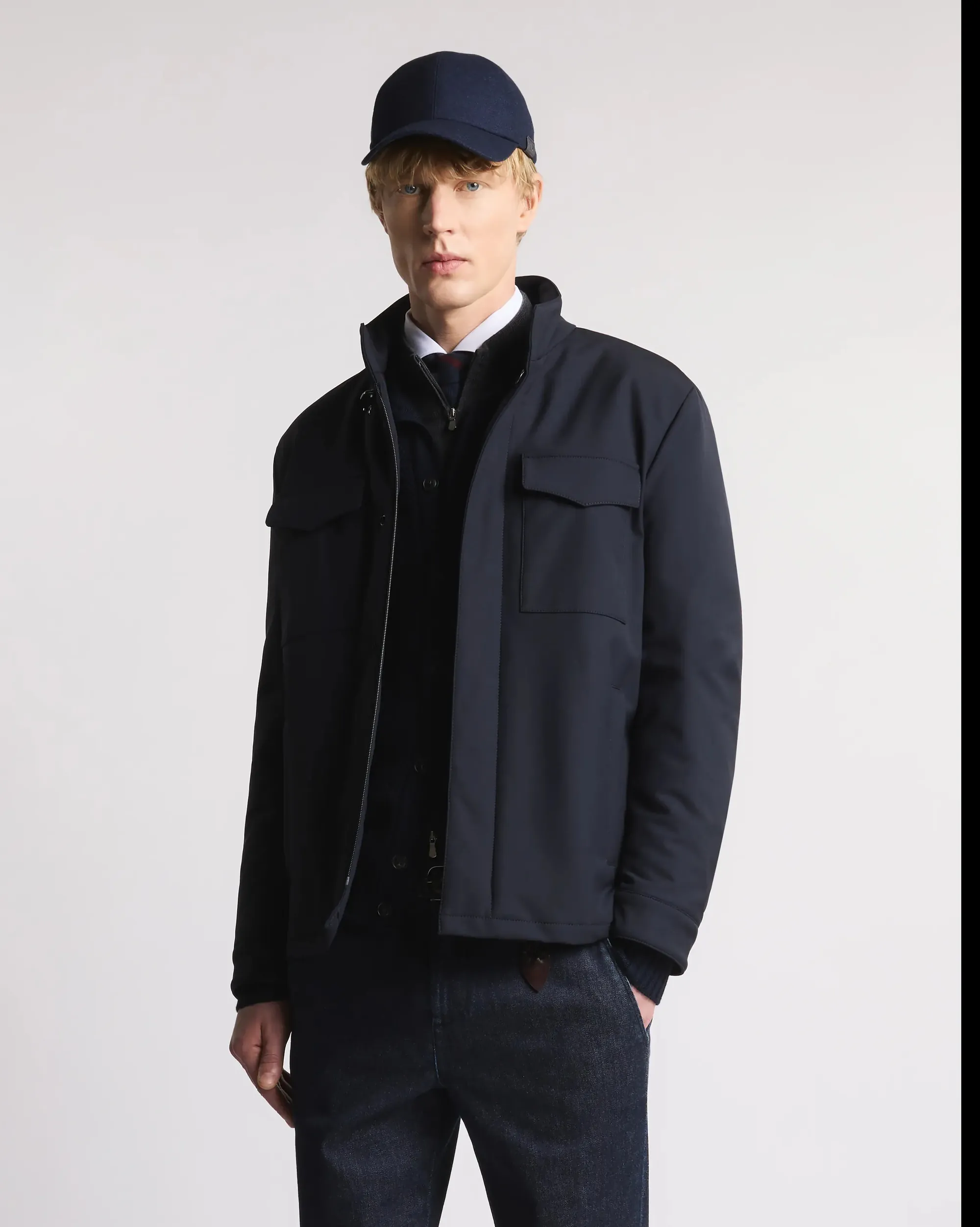 Fay B'Field Jacket Jersey In Nylon' Blu Nam0451004Jxrfu807 157337