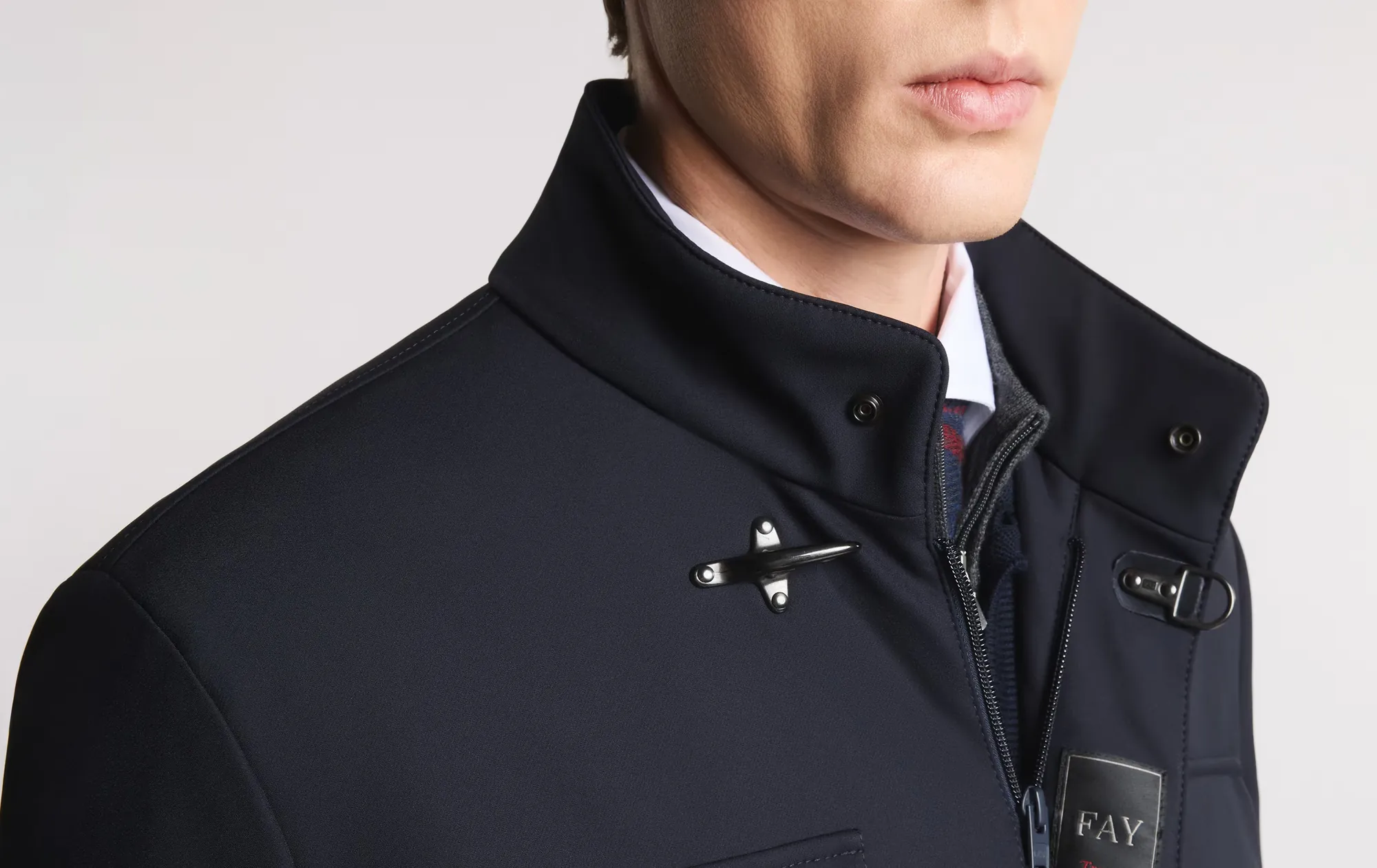 Fay B'Field Jacket Jersey In Nylon' Blu Nam0451004Jxrfu807 157339