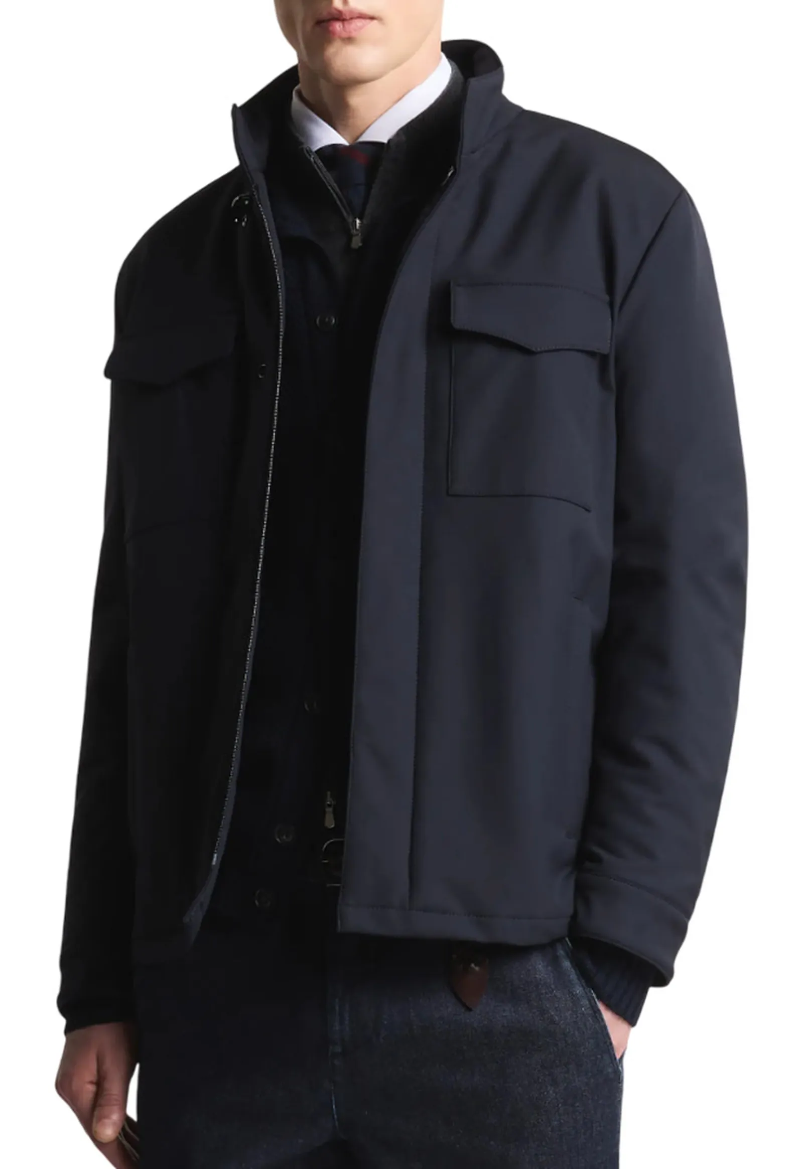 Fay Field Jacket Jersey Di Nylon Blu Nam0451004Jxrfu807 157905