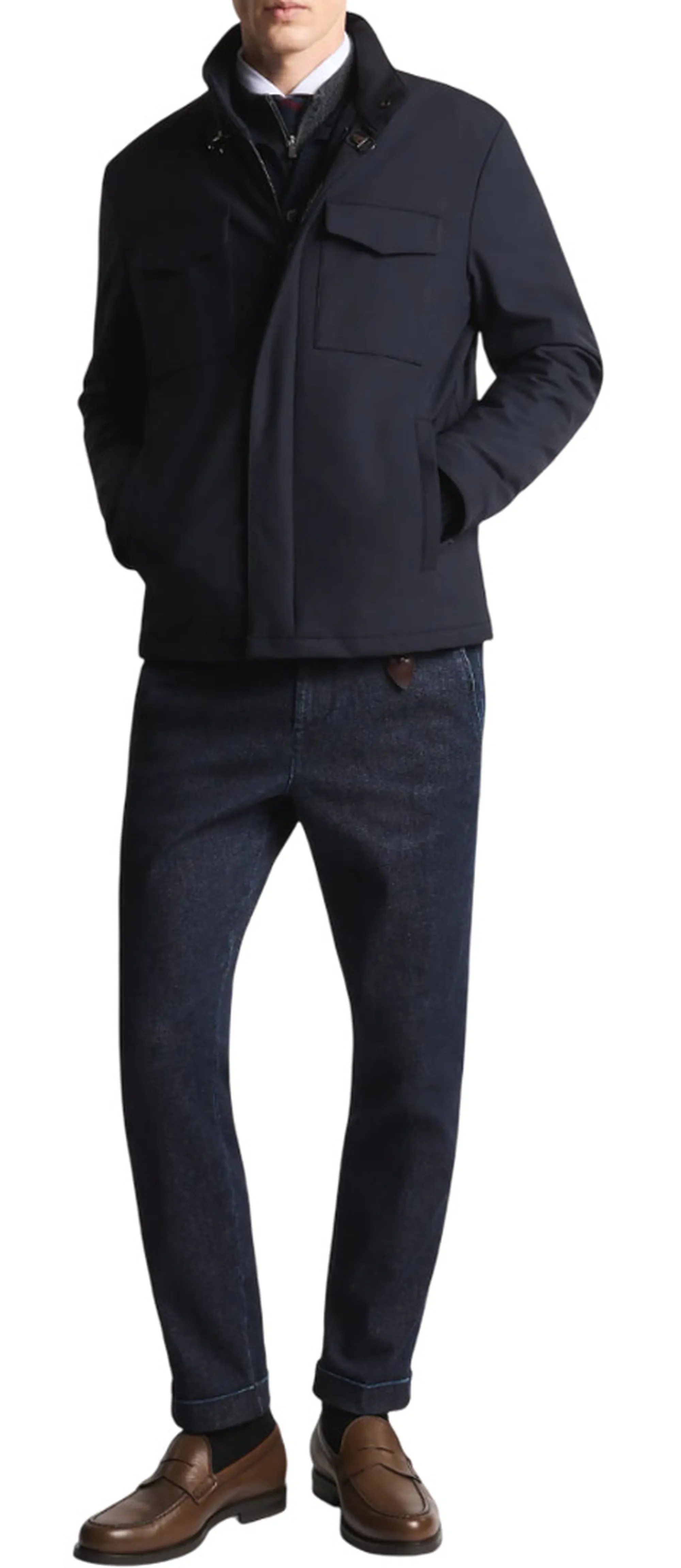 Fay B'Field Jacket Jersey In Nylon' Blu Nam0451004Jxrfu807 157907