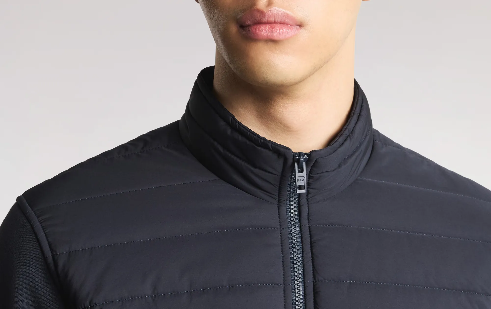Fay B'Padded Bi-Material Jacket' Blu Njmb5511720Xpgu807 154327