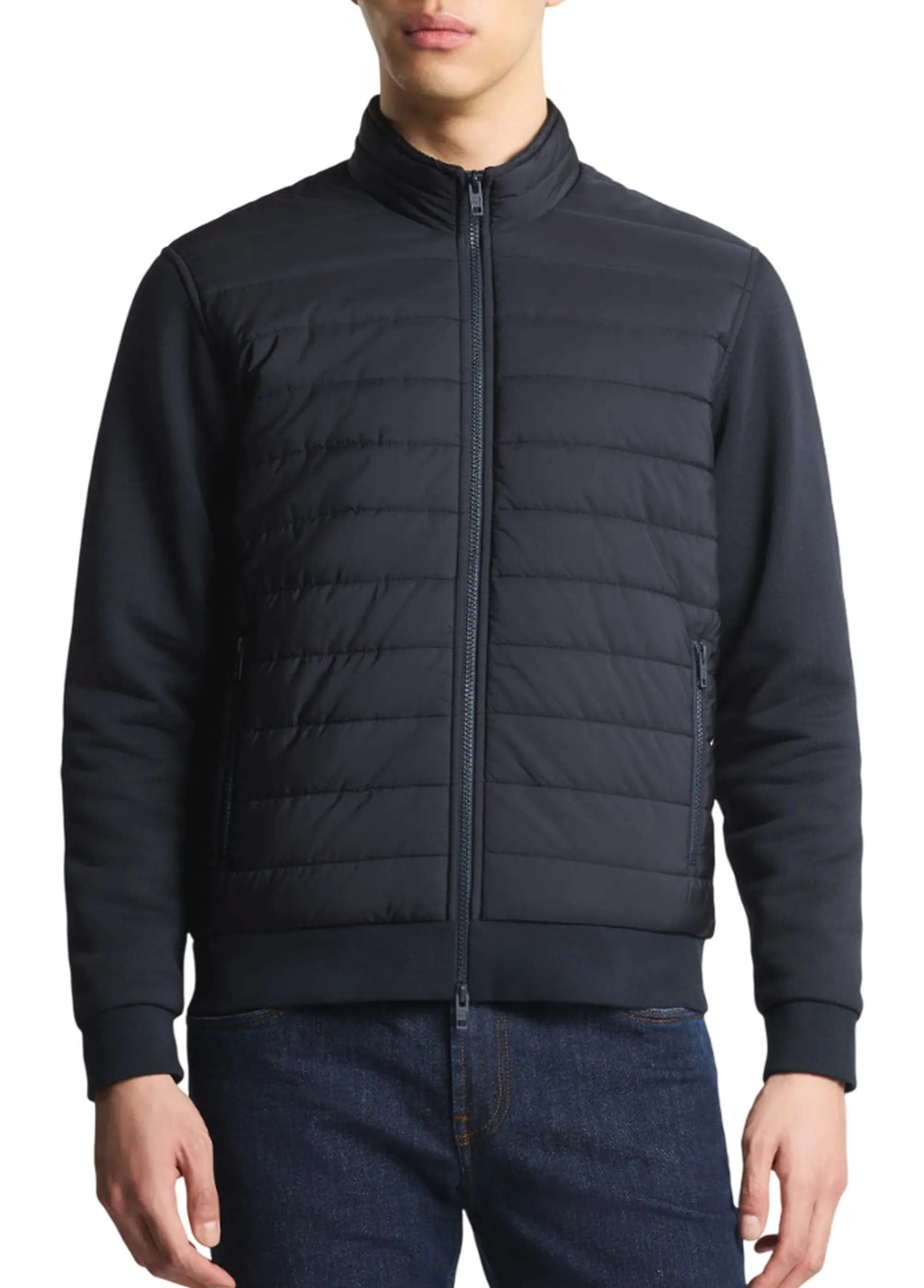 Fay Giacca Bimateriale Imbottita Blu Njmb5511720Xpgu807 154586