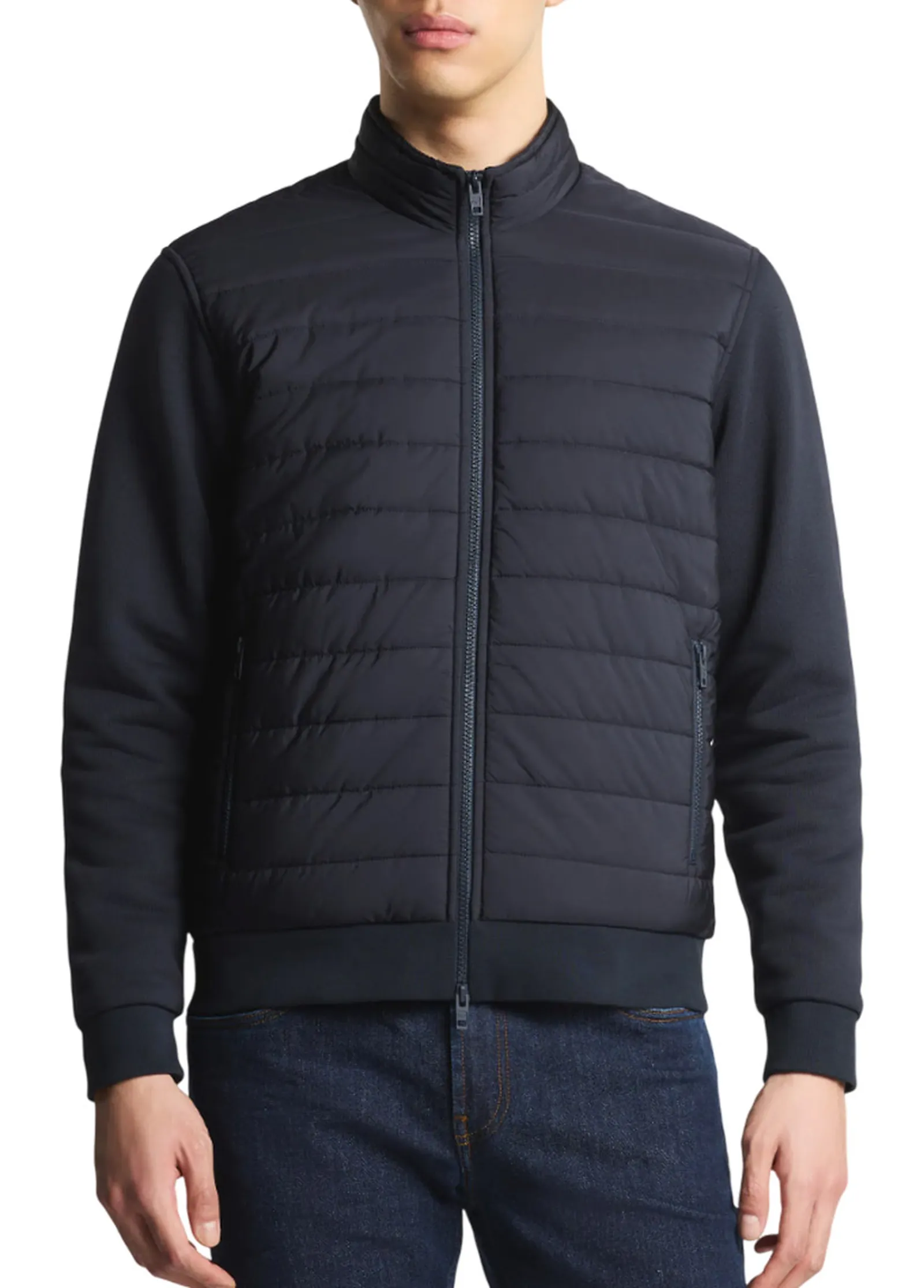 Fay Giacca Bimateriale Imbottita Blu Njmb5511720Xpgu807 154586