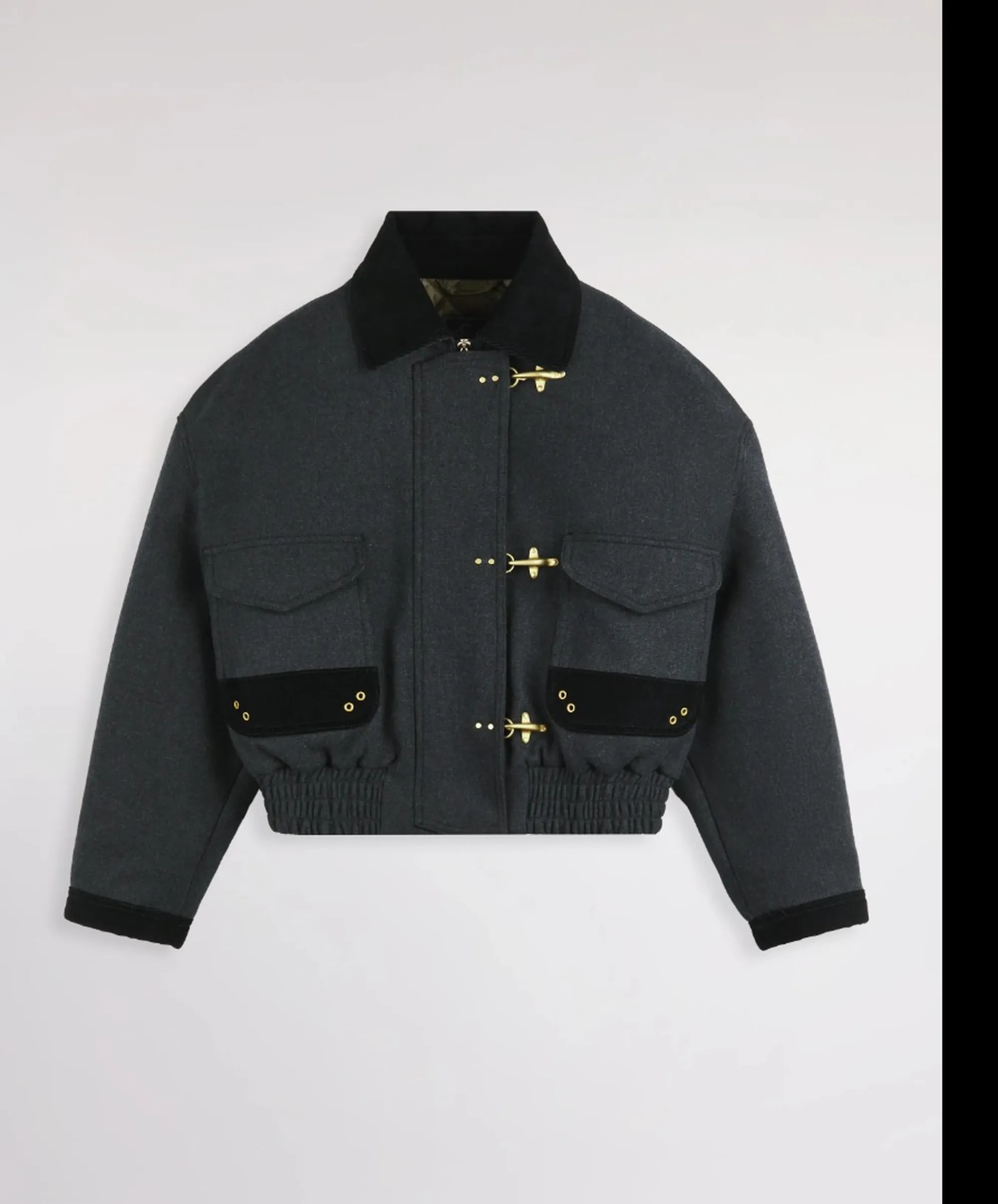 Fay B'3-Hook Jacket In Melange Foudre' Grey Naw11533950Yqub800 199081