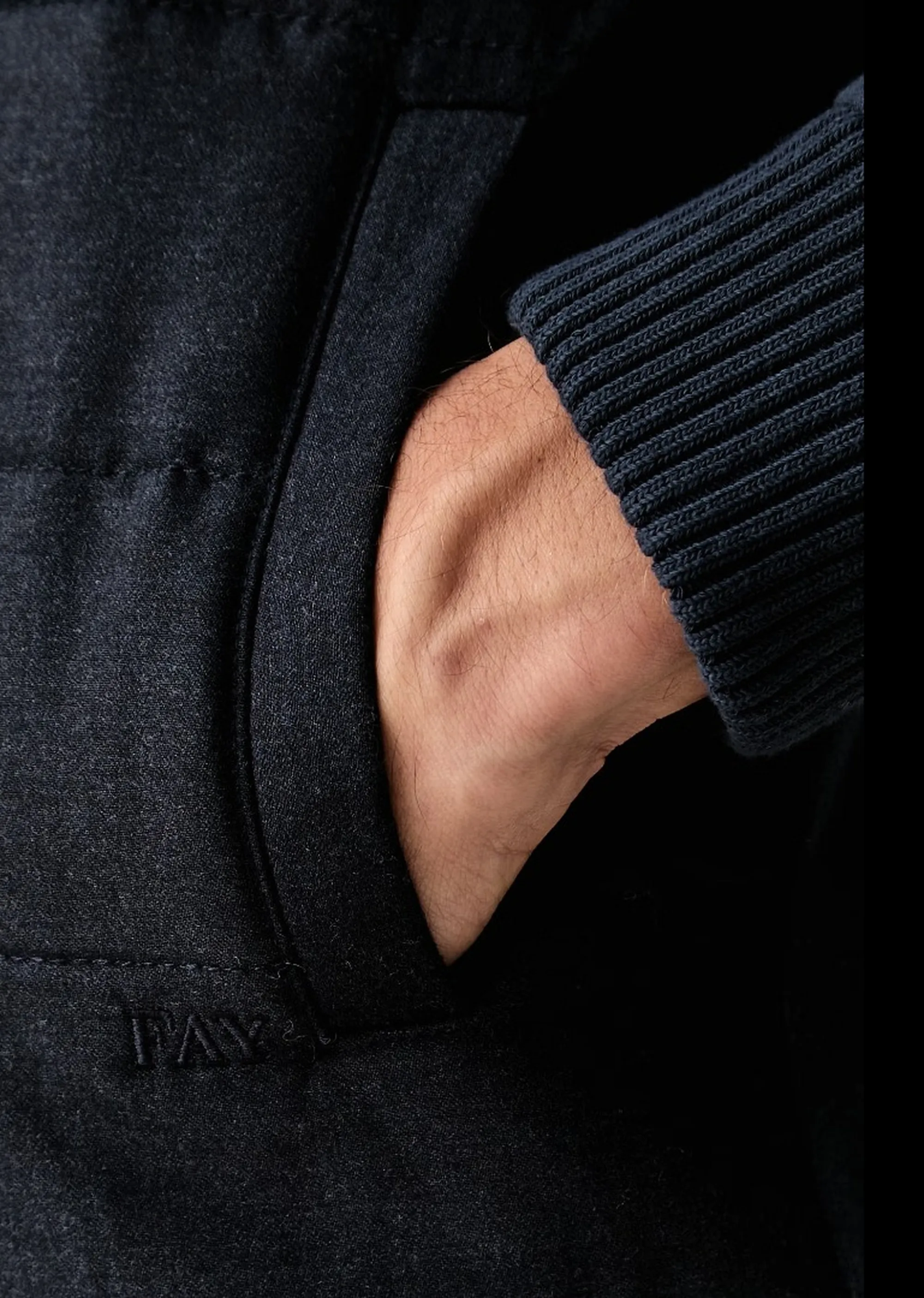 Fay B'Bi Material Wool And Cotton Jacket' Blu Njmb5531720Ypgu806 190761