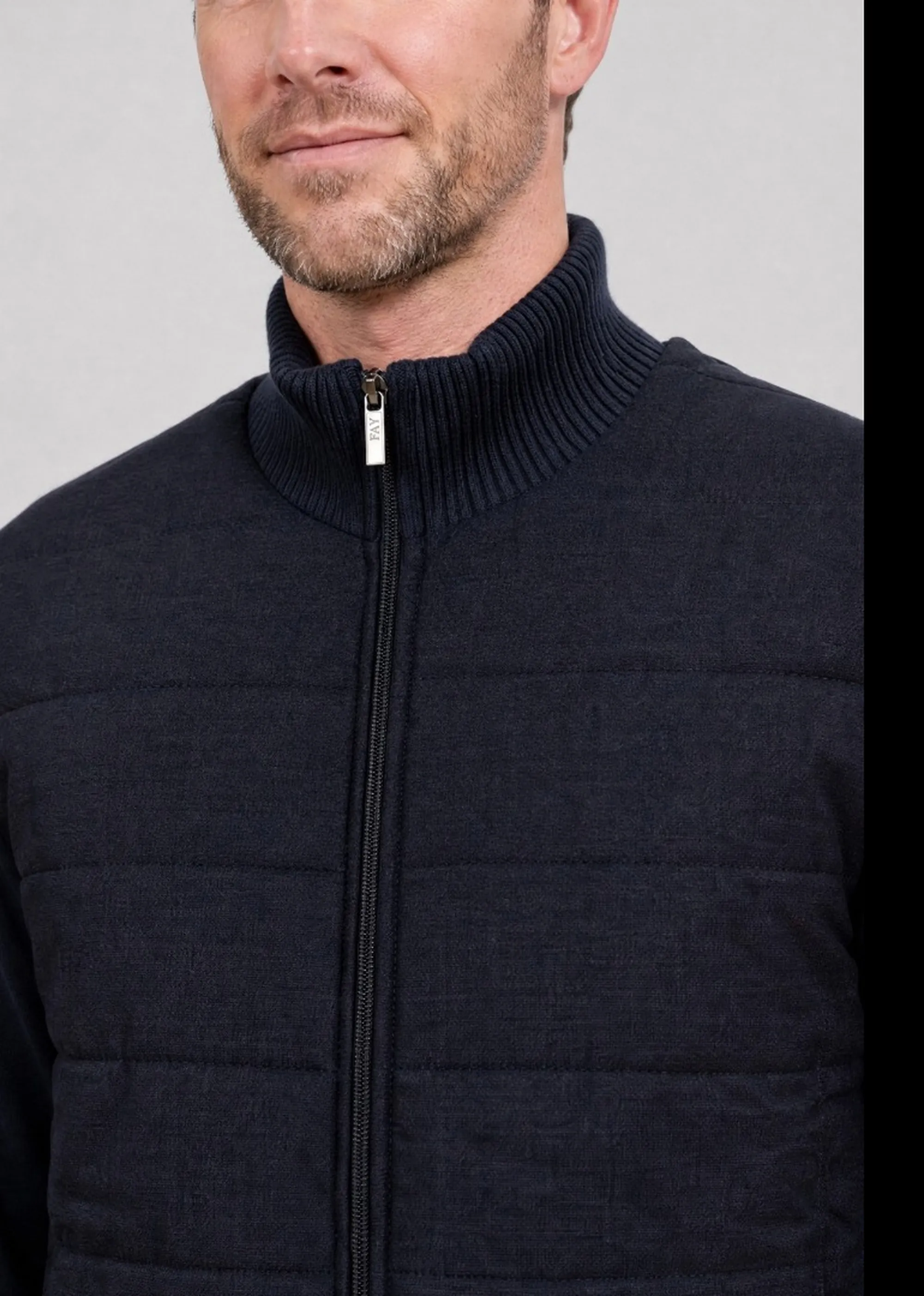 Fay B'Bi Material Wool And Cotton Jacket' Blu Njmb5531720Ypgu806 190762