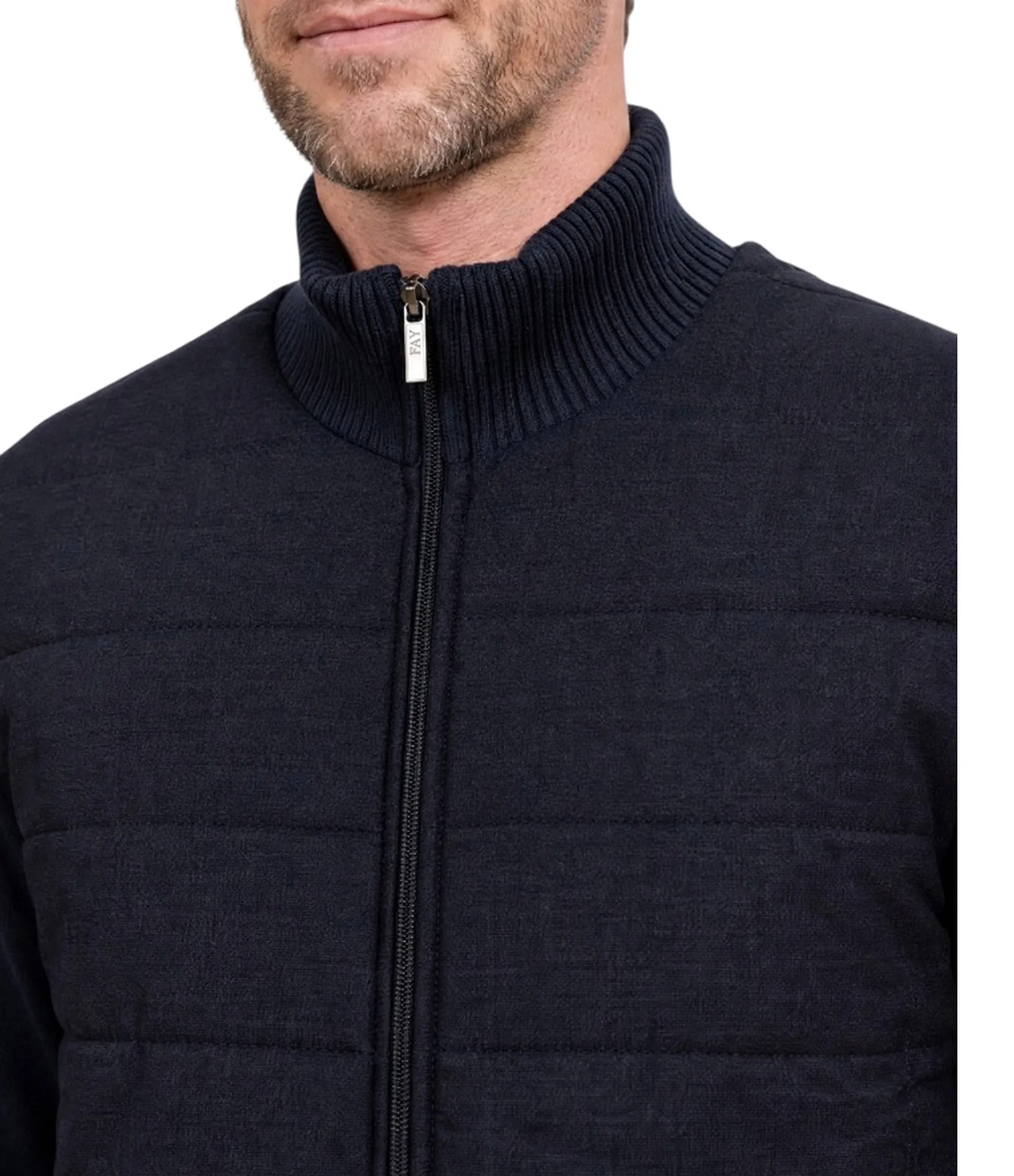 Fay B'Bi Material Wool And Cotton Jacket' Blu Njmb5531720Ypgu806 192470