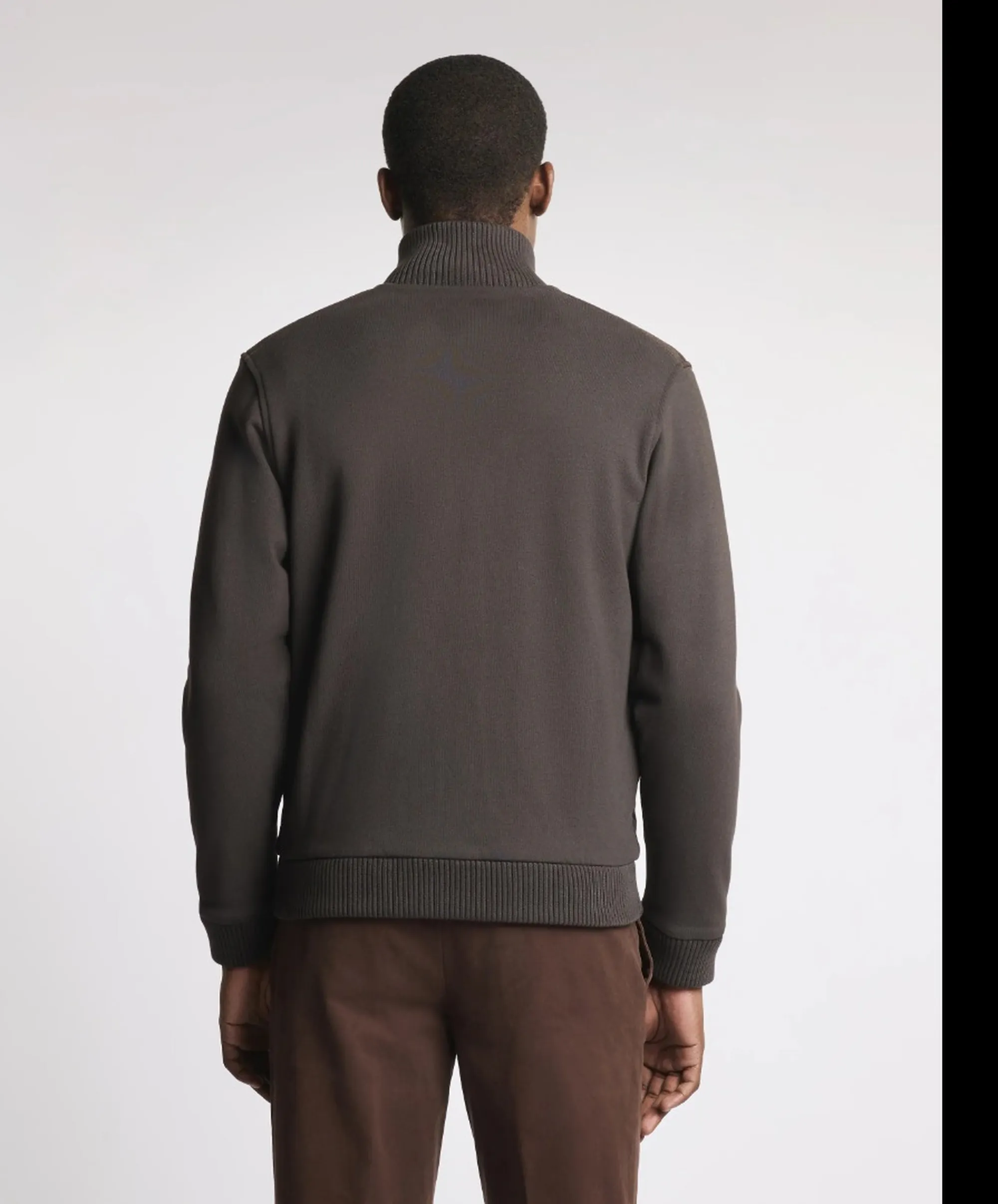 Fay B'Bi-Material Wool And Cotton Jacket' Brown Njmb5531720Ypgs804 190755