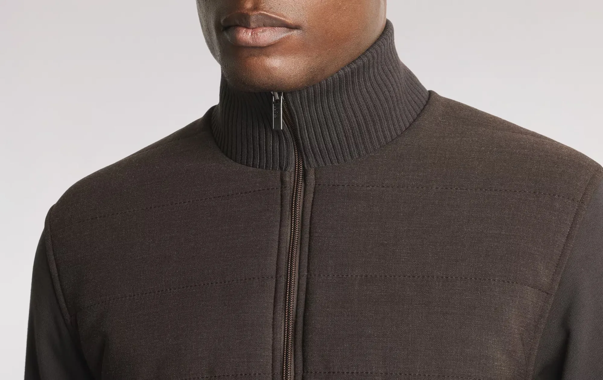 Fay B'Bi-Material Wool And Cotton Jacket' Brown Njmb5531720Ypgs804 190756