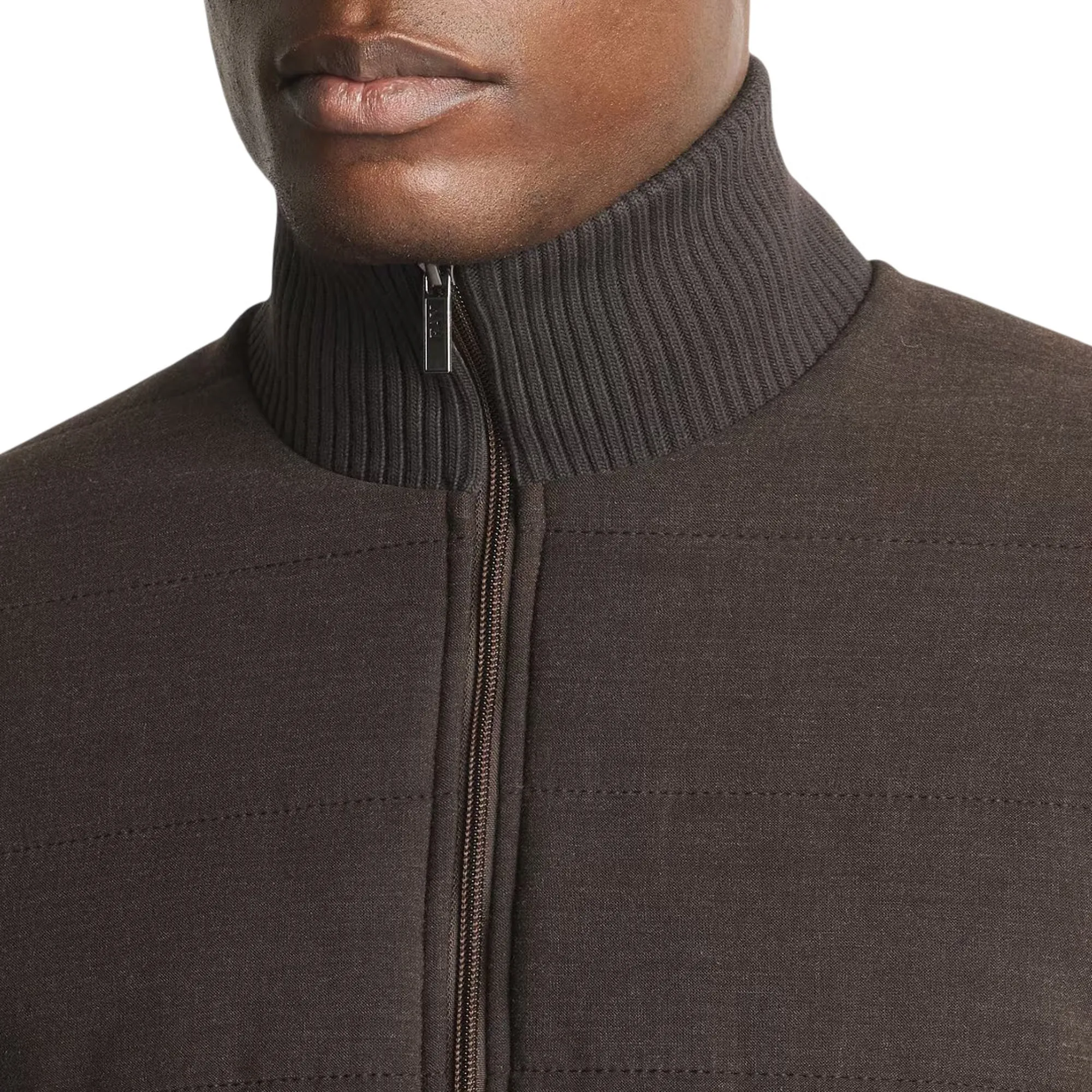 Fay B'Bi-Material Wool And Cotton Jacket' Brown Njmb5531720Ypgs804 192446