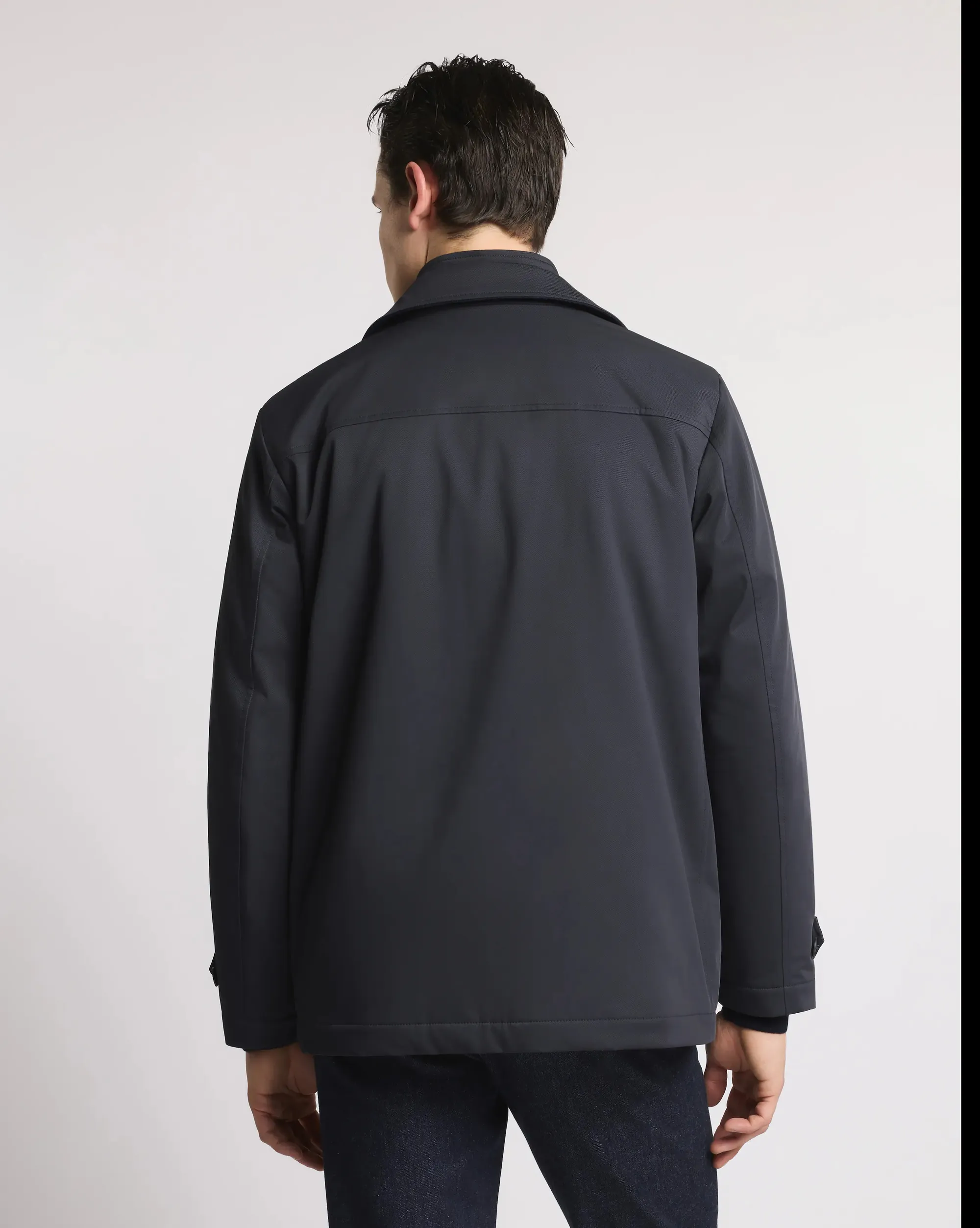 Fay B'Short Morning Jacket In Technical Gabardine' Blu Nam13510010Xlbu807 157368