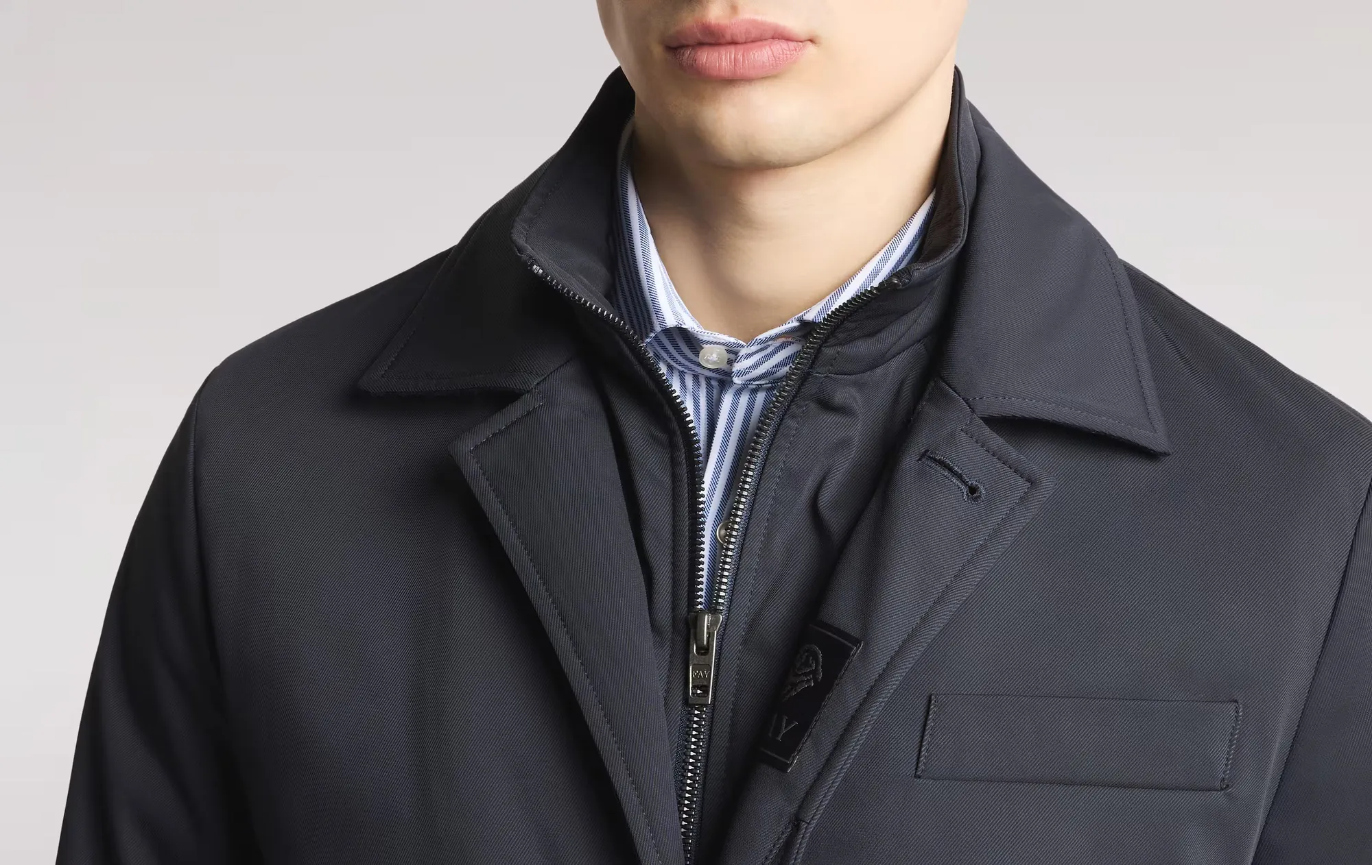 Fay B'Short Morning Jacket In Technical Gabardine' Blu Nam13510010Xlbu807 157371