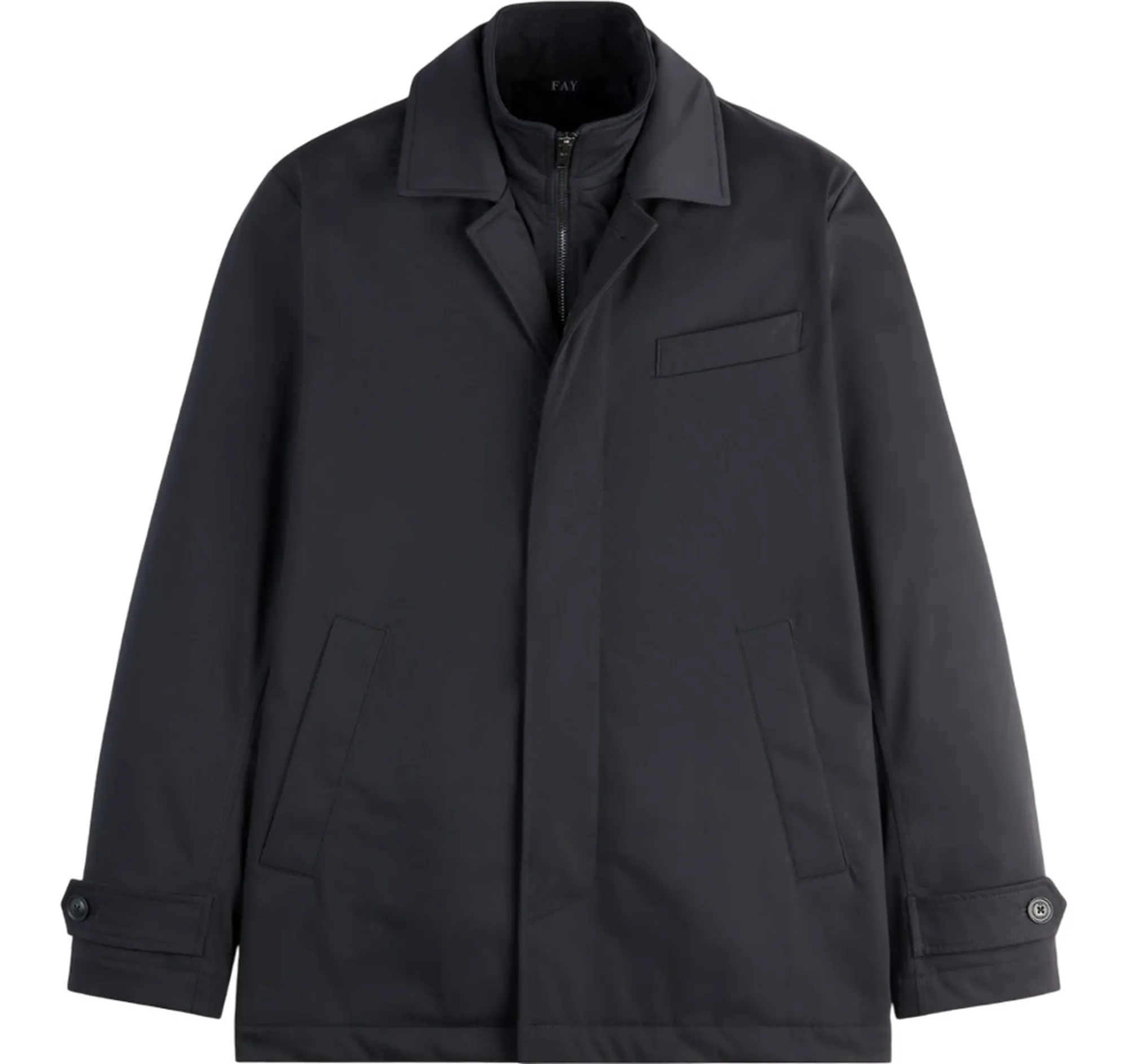 Fay B'Short Morning Jacket In Technical Gabardine' Blu Nam13510010Xlbu807 157951