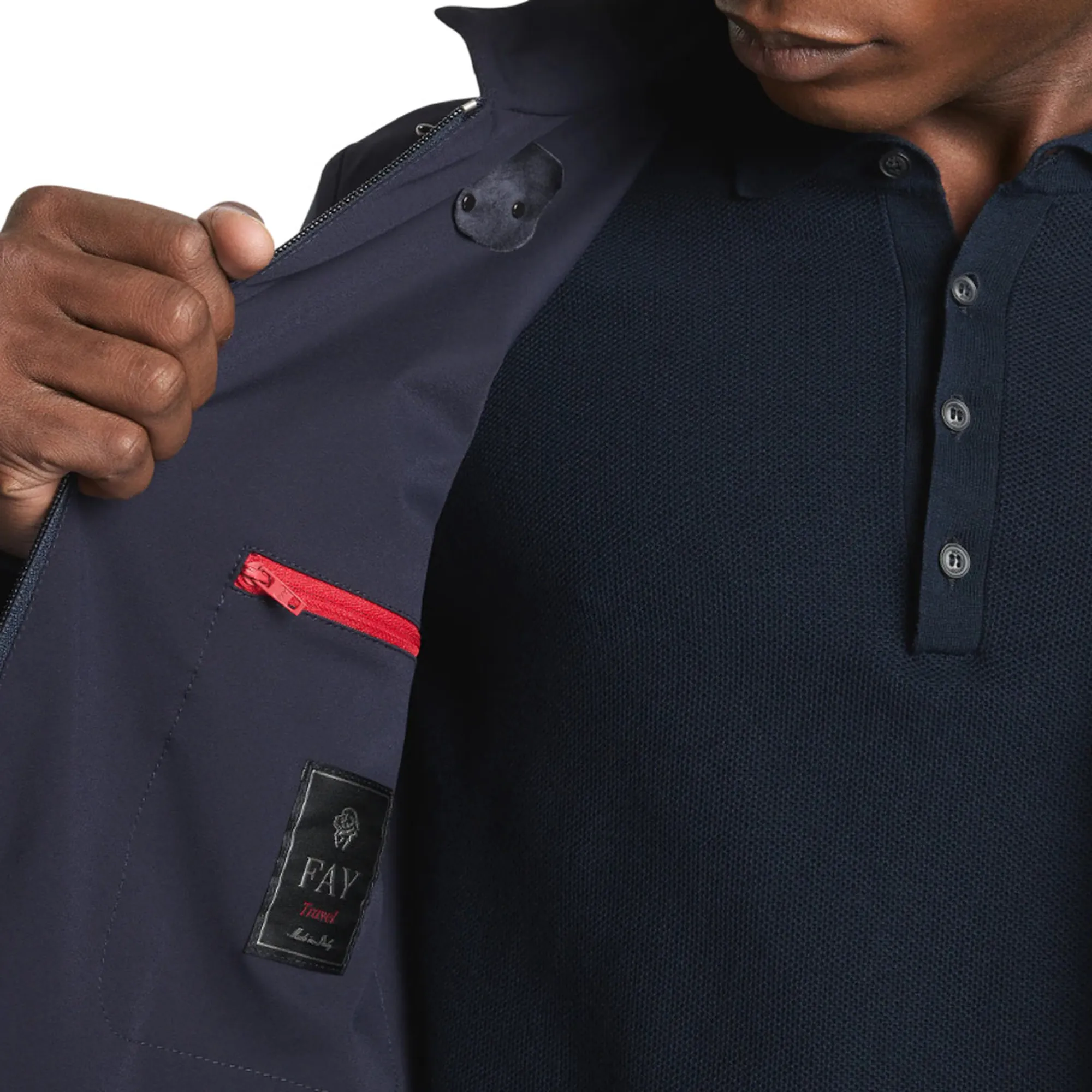 Fay B'Nylon Stretch Travel Duty Jacket' Blu Nam1952029Svuwu807 171717