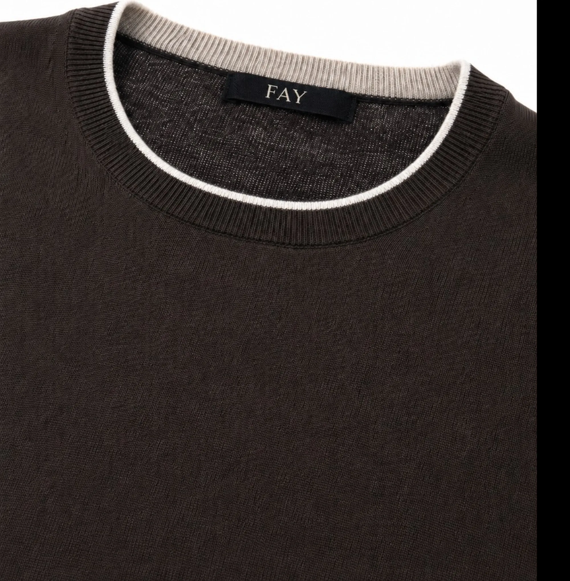 Fay Maglia Girocollo Marrone Nmmc1521730Vhy4867 184045