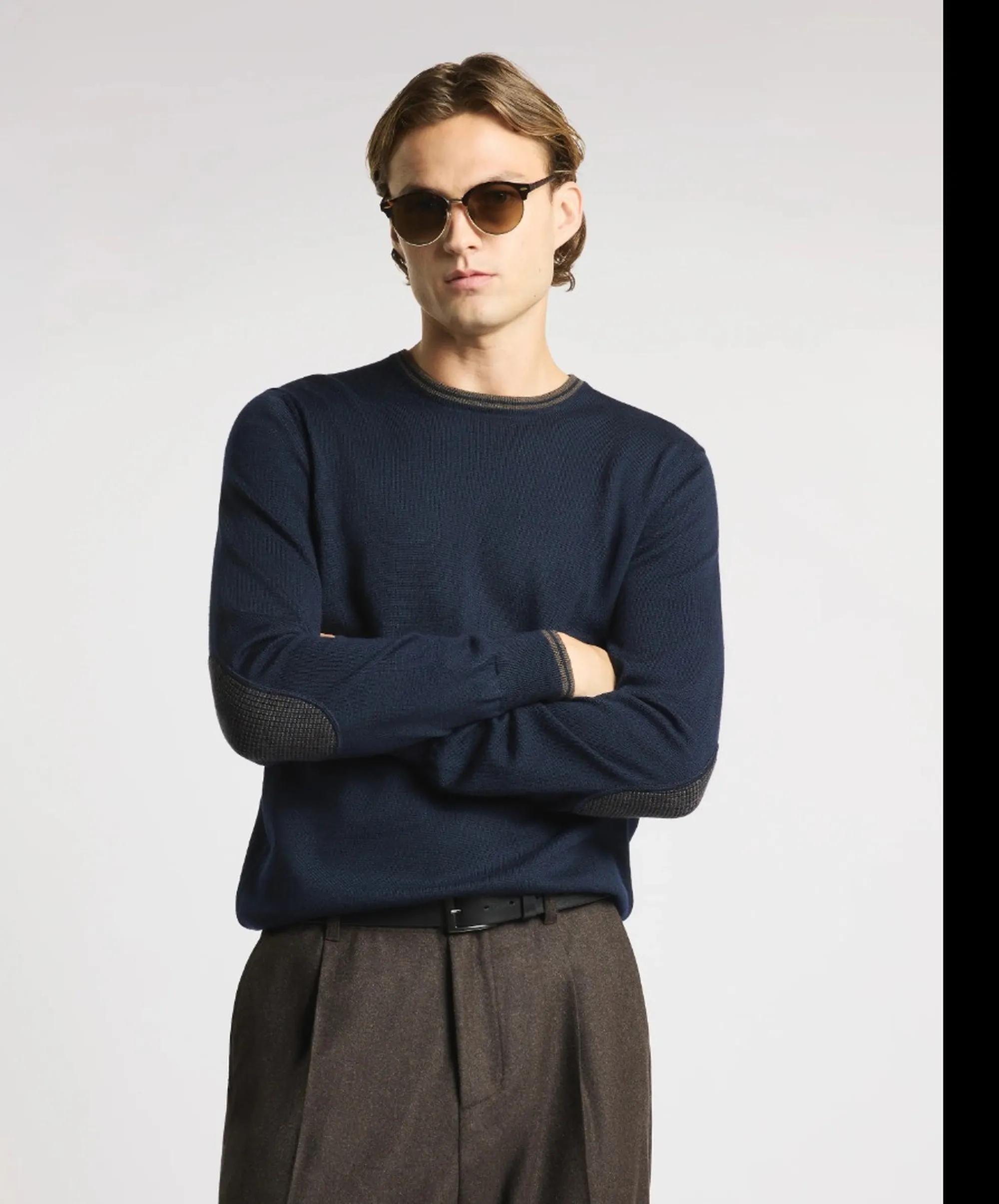 Fay B'Crew Neck Wool Sweater' Blu Nmmc1532230Wjf1151 190720
