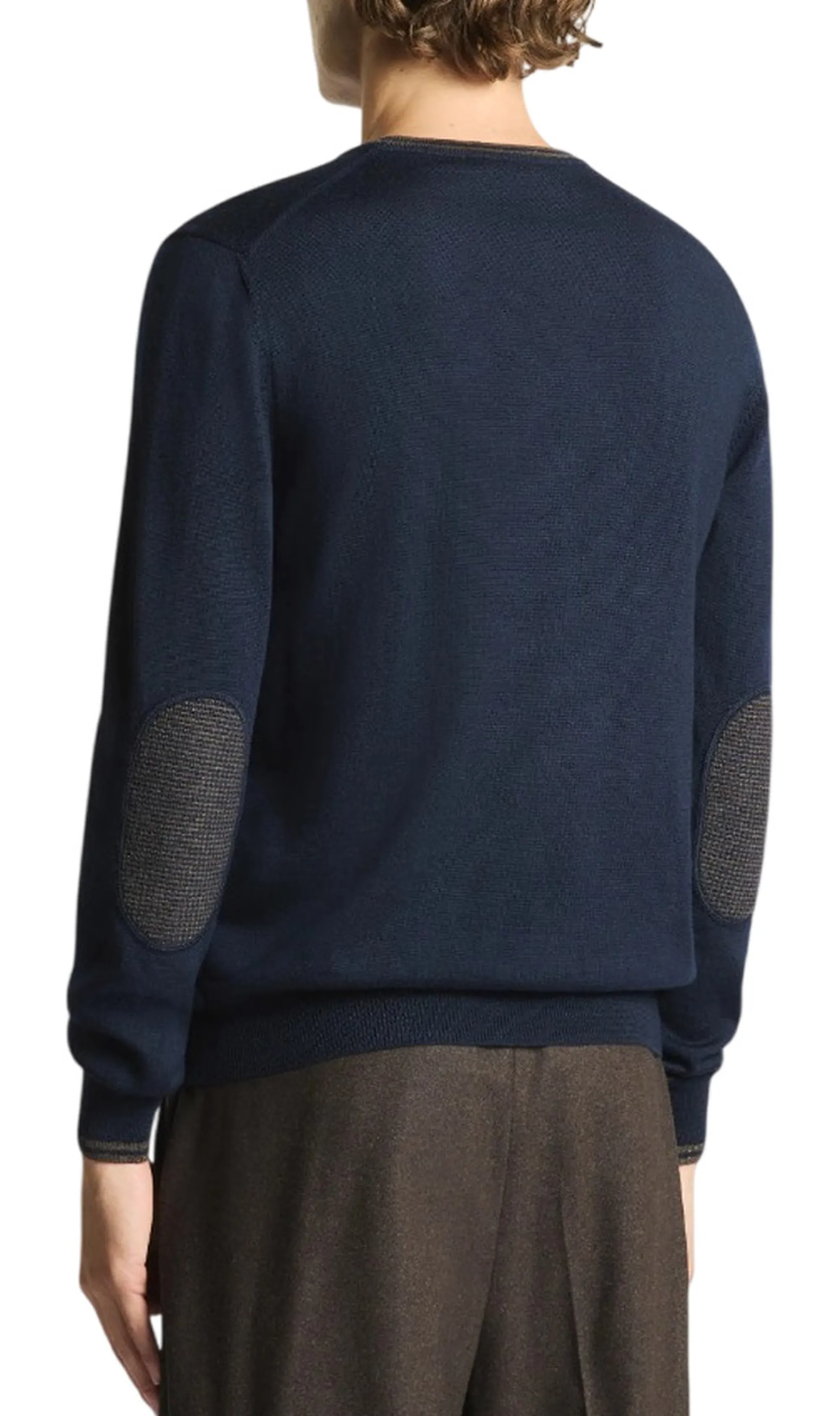 Fay B'Crew Neck Wool Sweater' Blu Nmmc1532230Wjf1151 191018