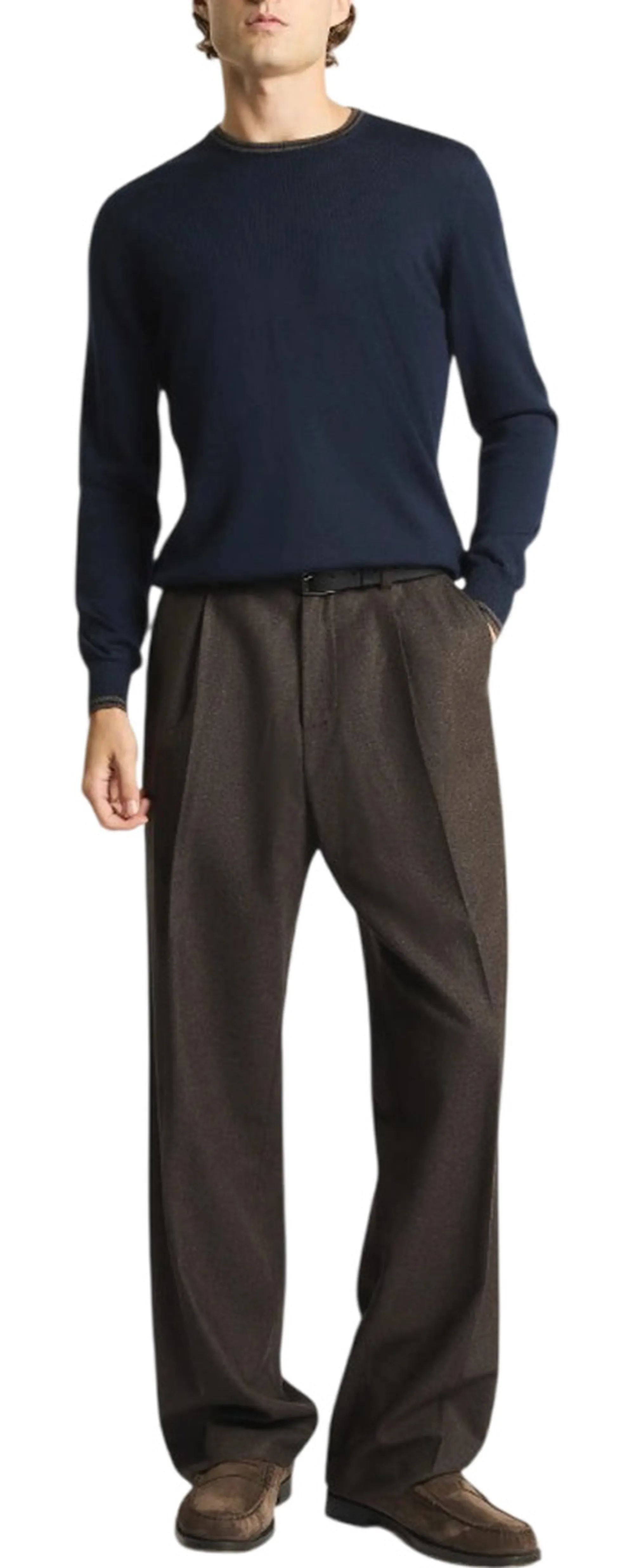 Fay B'Crew Neck Wool Sweater' Blu Nmmc1532230Wjf1151 191022