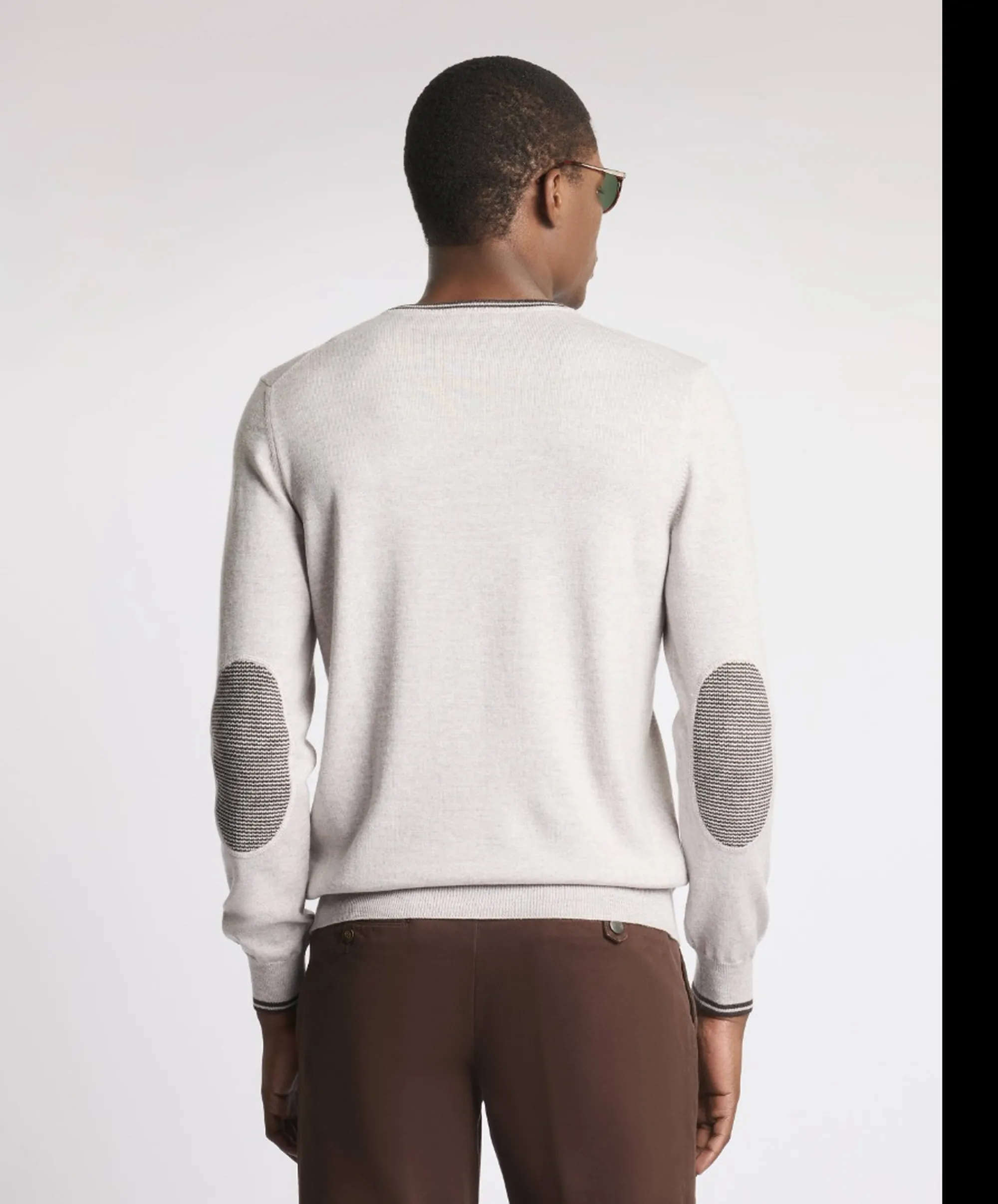Fay B'Crew Neck Wool Sweater' Light Gray Nmmc1532230Wjf01Hl 190716