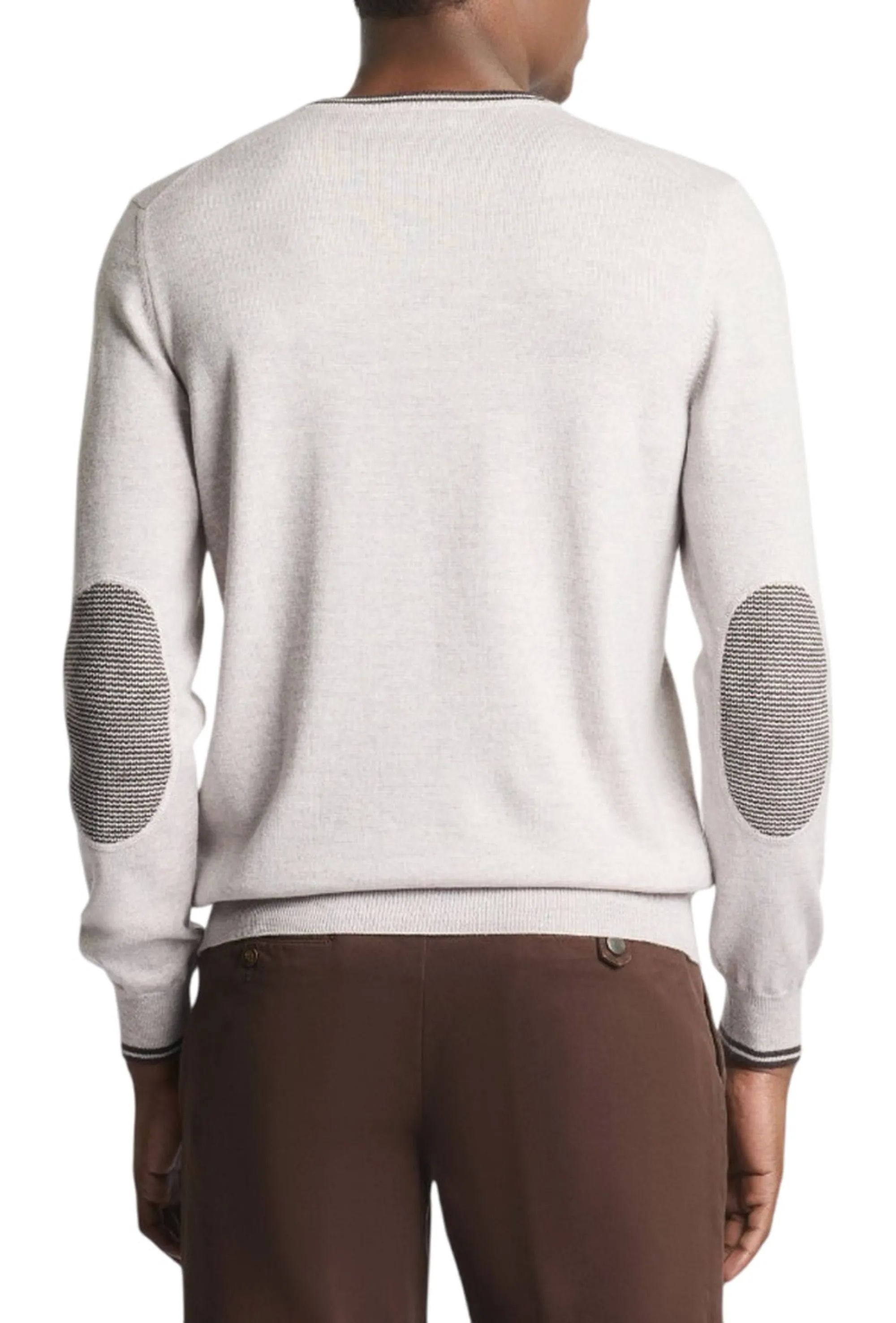 Fay B'Crew Neck Wool Sweater' Light Gray Nmmc1532230Wjf01Hl 191003