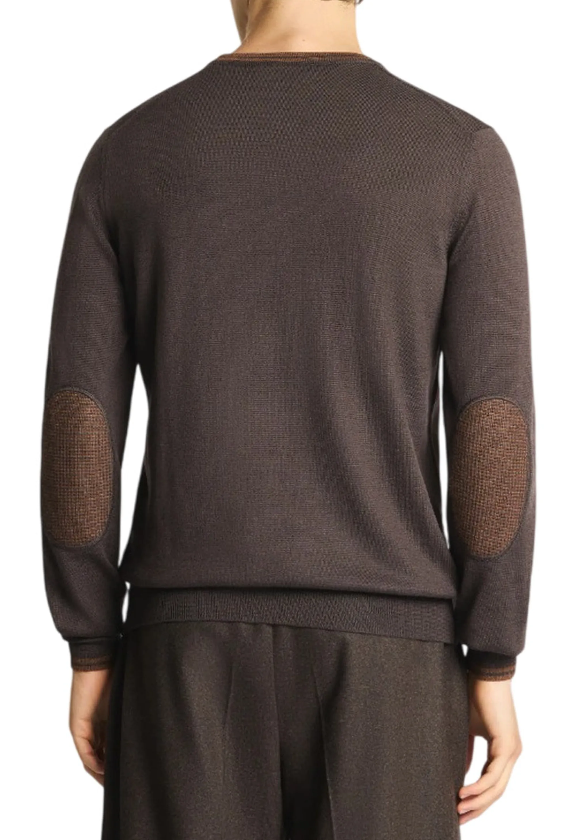Fay B'Crew Neck Wool Sweater' Brown Nmmc1532230Wjf3622 191055
